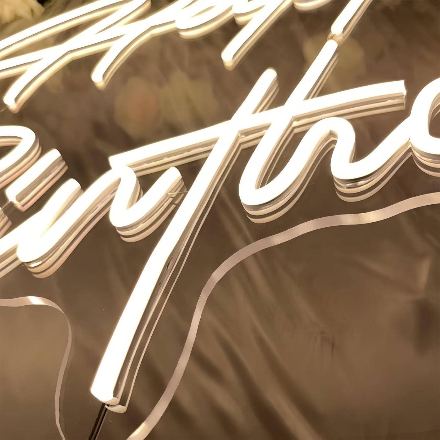 Luz Neon LED Ulalaza Feliz Cumpleaños 40x15cm USB Decoración