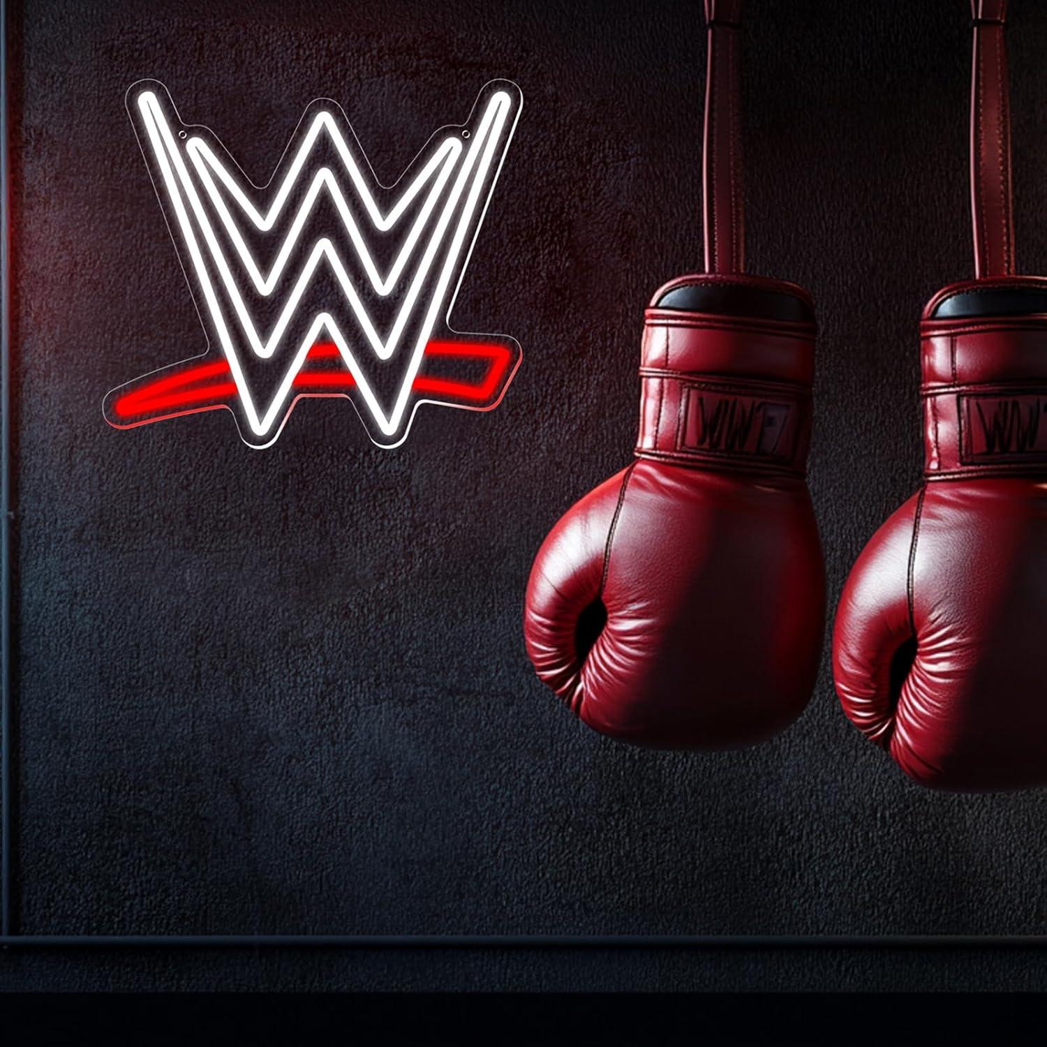 Luz de Neón LED Lucha Libre Optiacan 39.1x33 cm Rojo Blanco
