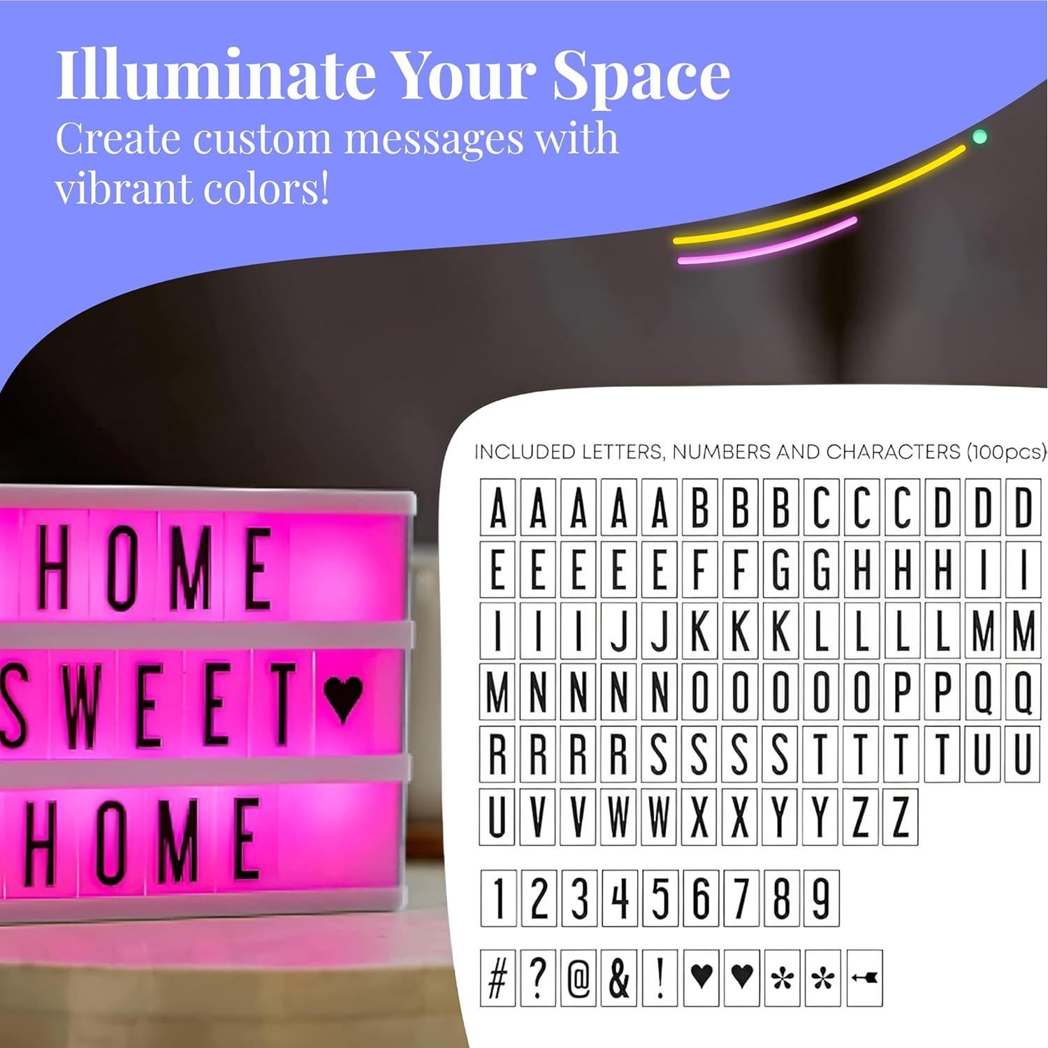 Caja de Luz de Cine Amped & Co 30.48x22.86 cm RGB LED