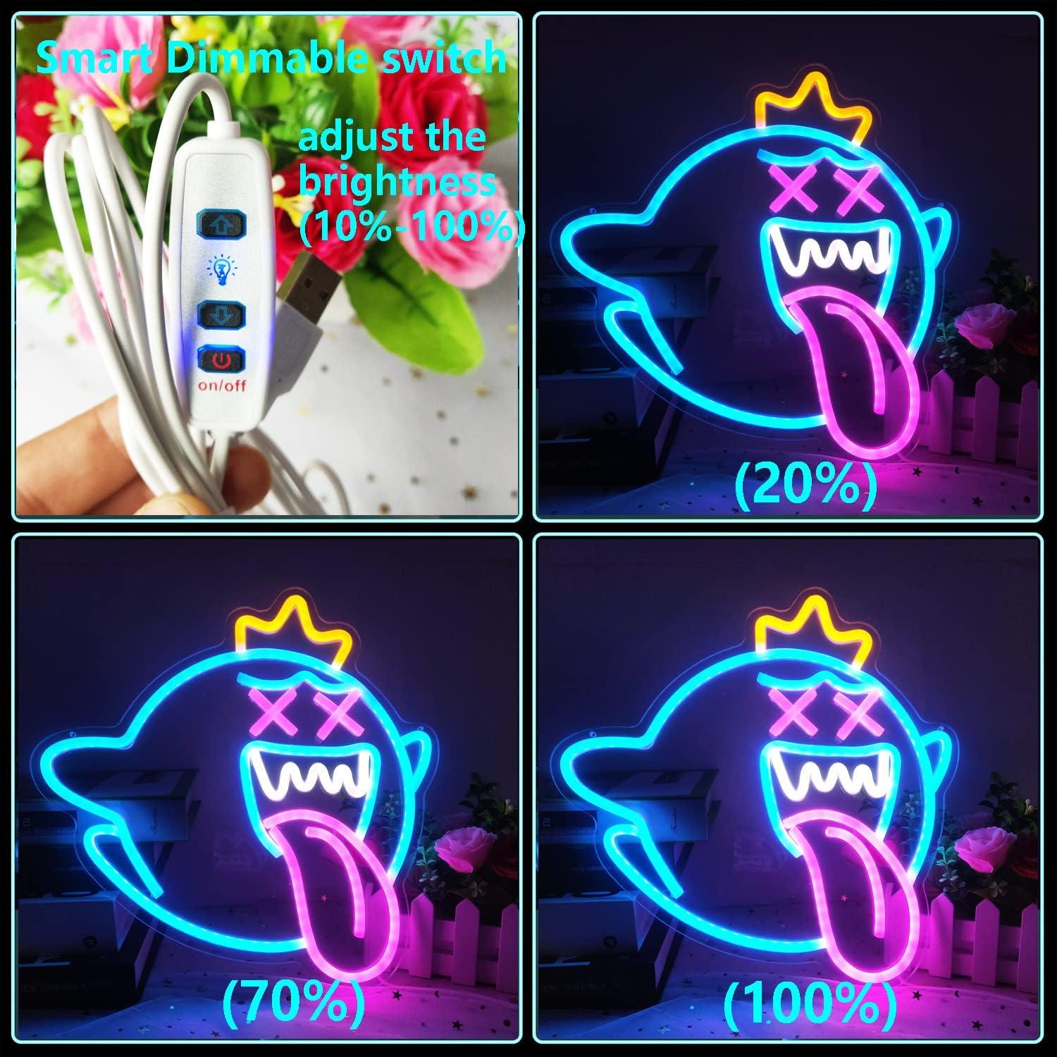 Luz de Neón LED King Boo AMITT 32x31.3cm Regulable