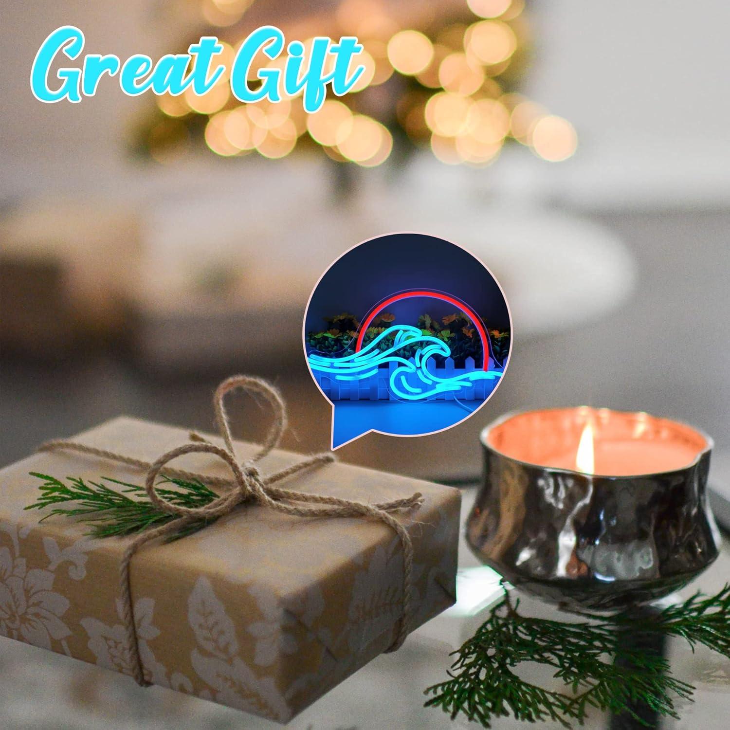 Letrero de Neón Atardecer LED Dleouly 22.5x40.9 cm USB