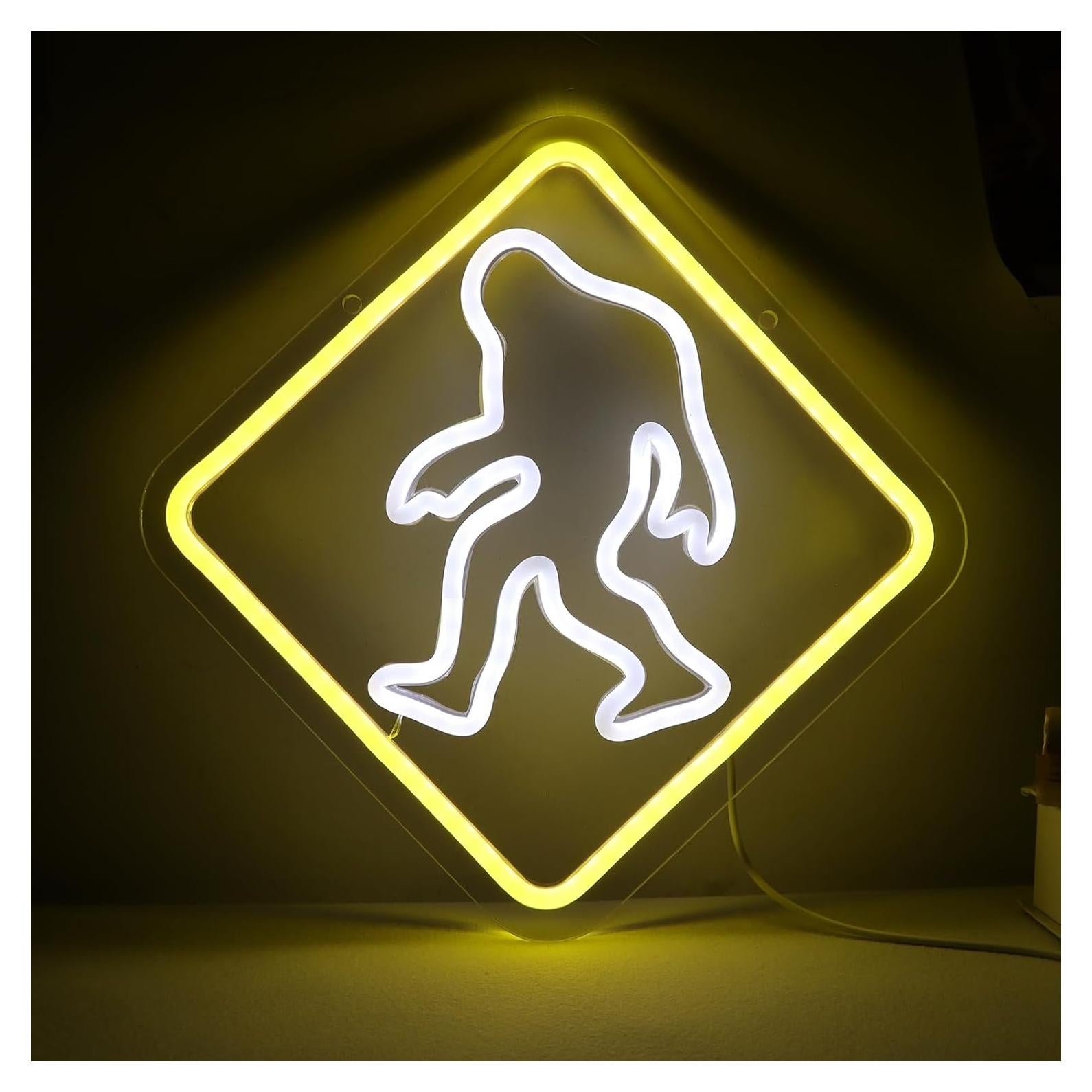 Luz de Neón Bigfoot Pinlangdou 30.98 cm Decoración Interior