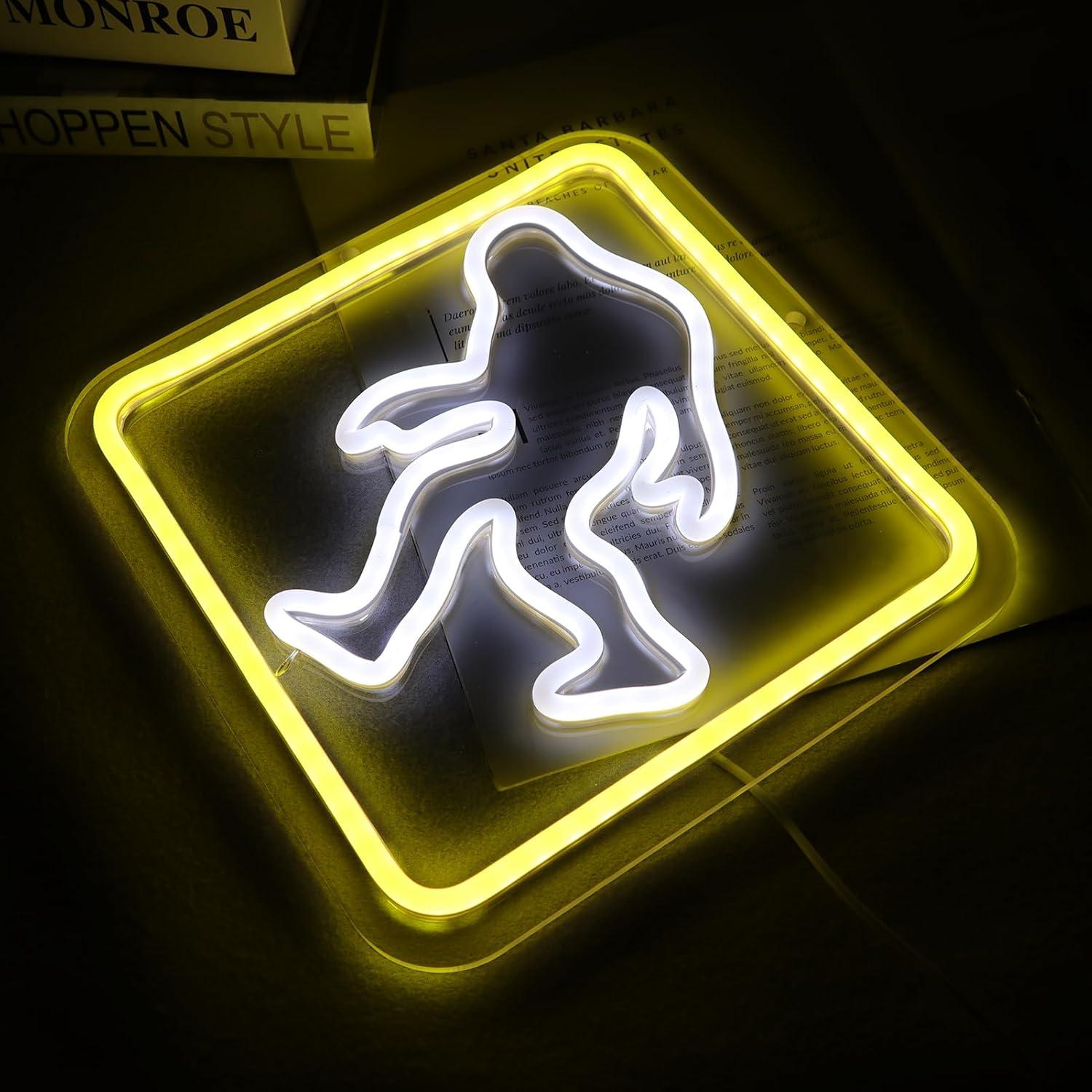 Luz de Neón Bigfoot Pinlangdou 30.98 cm Decoración Interior