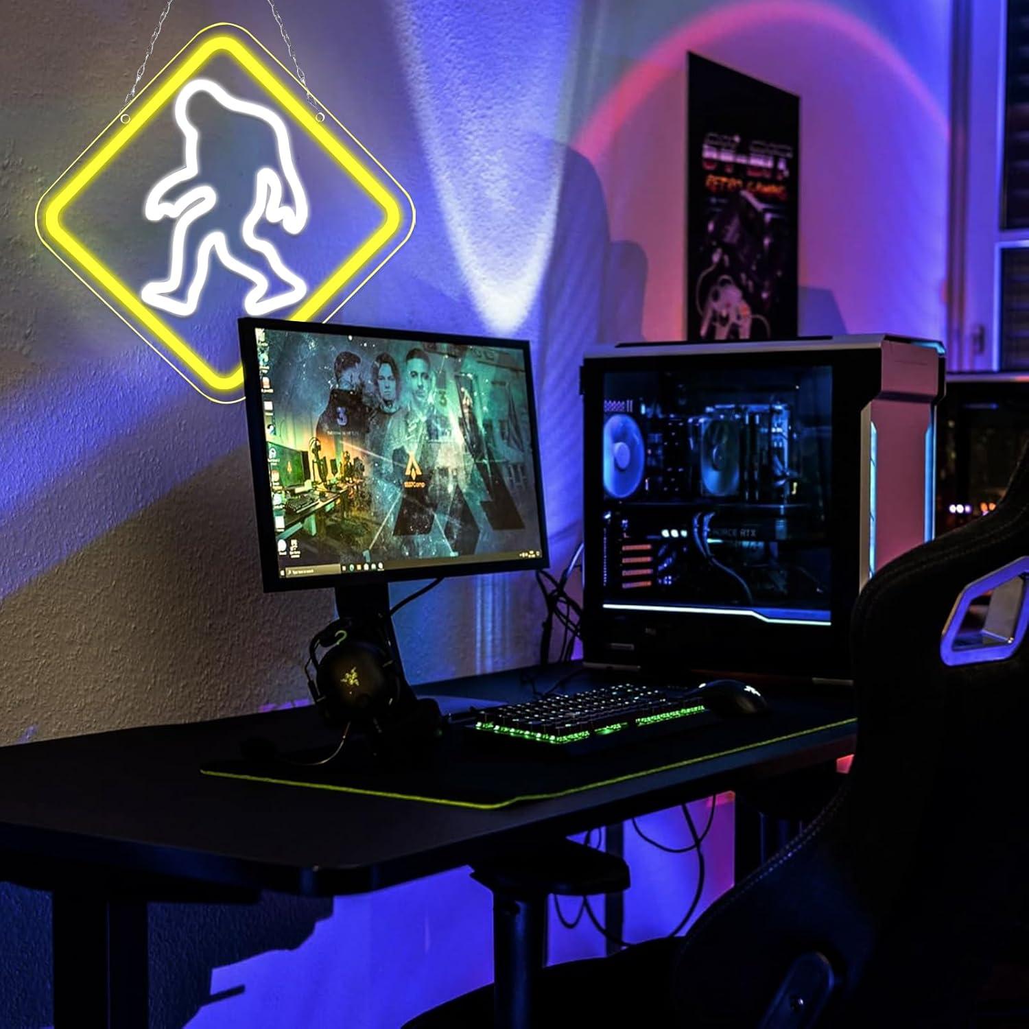 Luz de Neón Bigfoot Pinlangdou 30.98 cm Decoración Interior