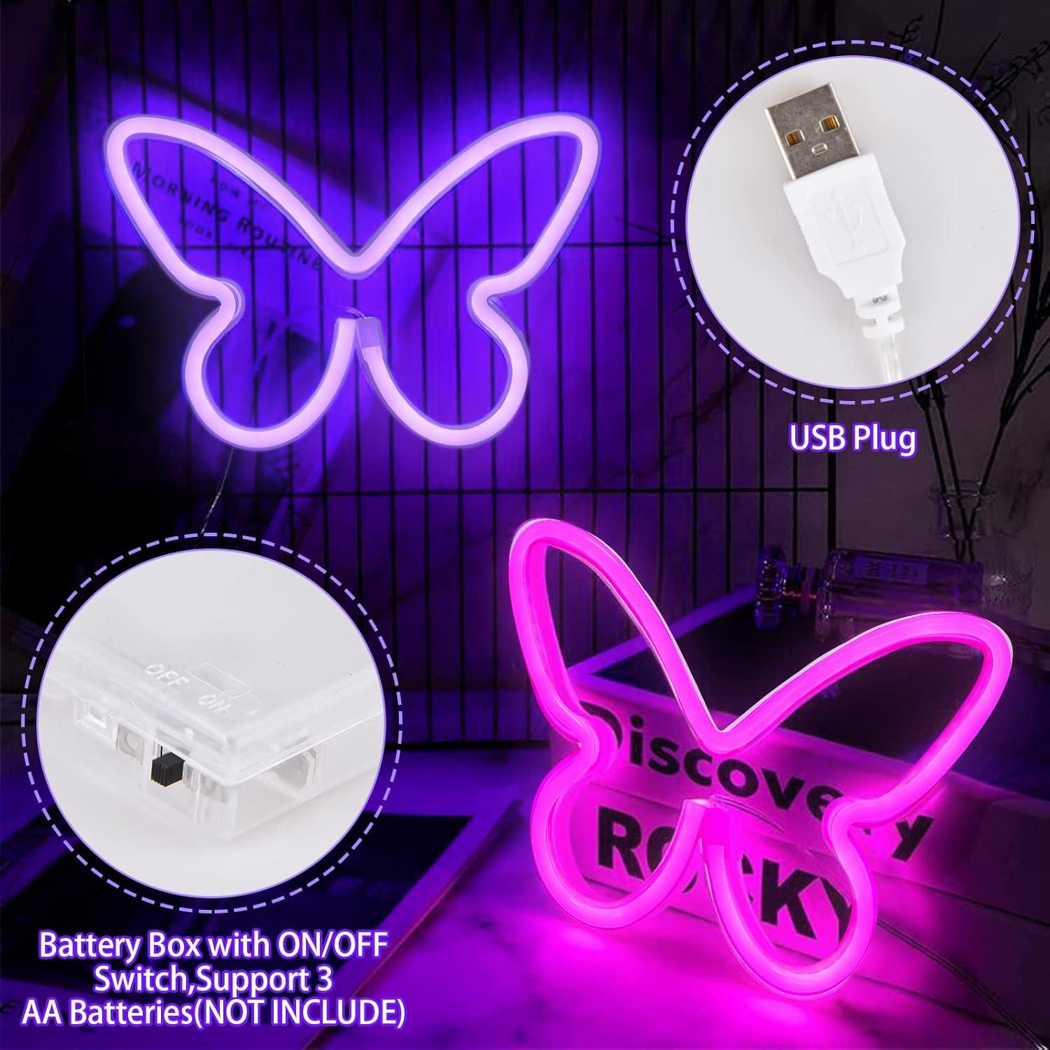 Luz de Neón Mariposa BRIGHTDECK - Decoración LED USB/Pilas
