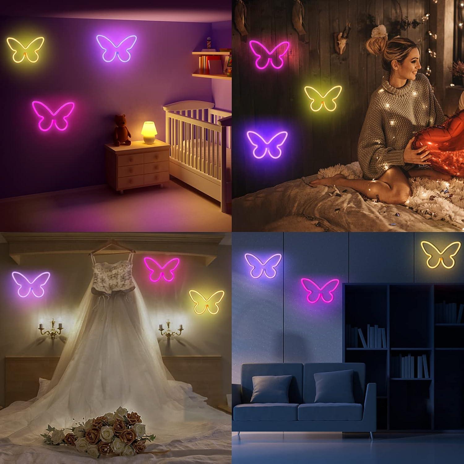 Luz de Neón Mariposa BRIGHTDECK - Decoración LED USB/Pilas