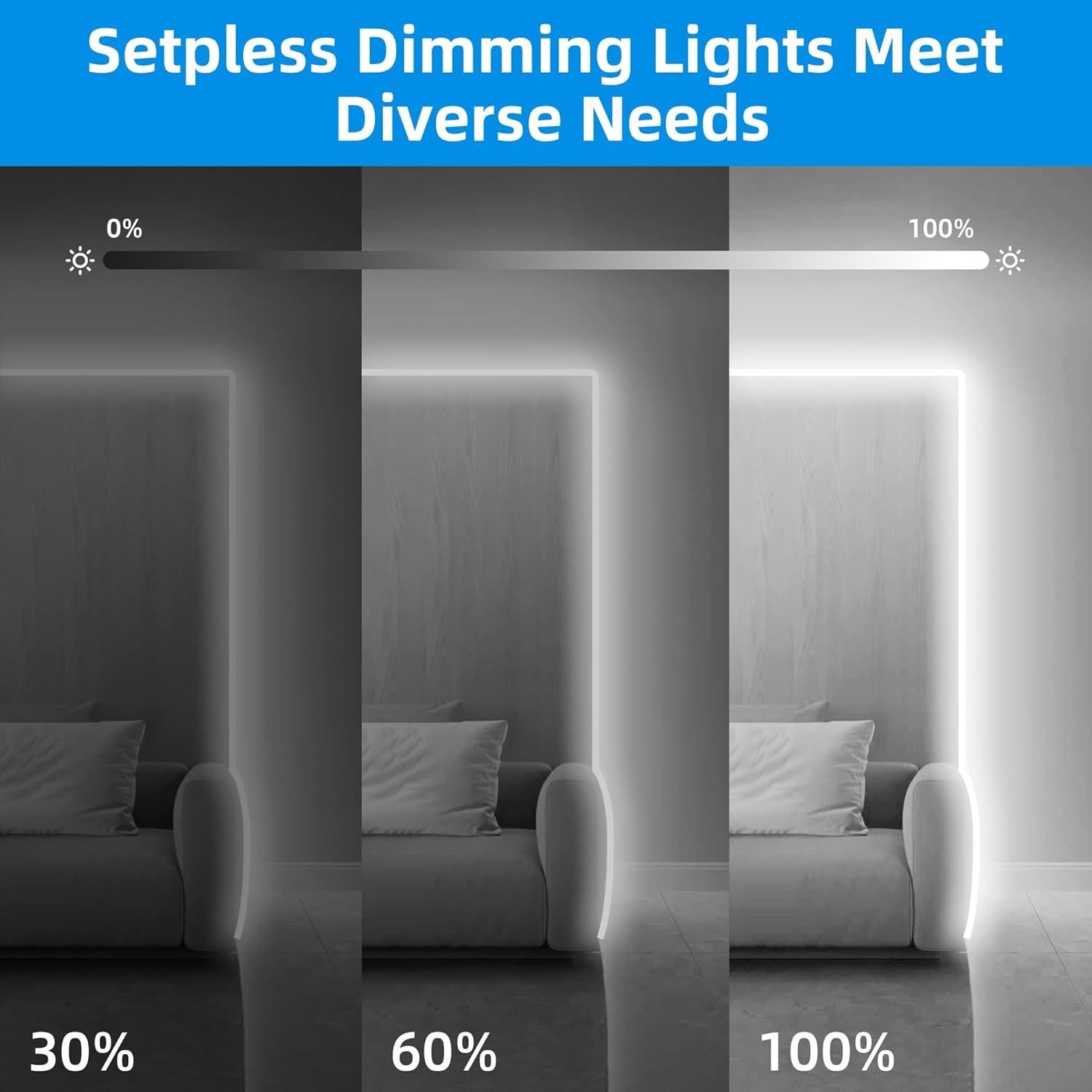 Luz de Cuerda LED Neón ELOUYCKE 10m Blanco Frío Regulable