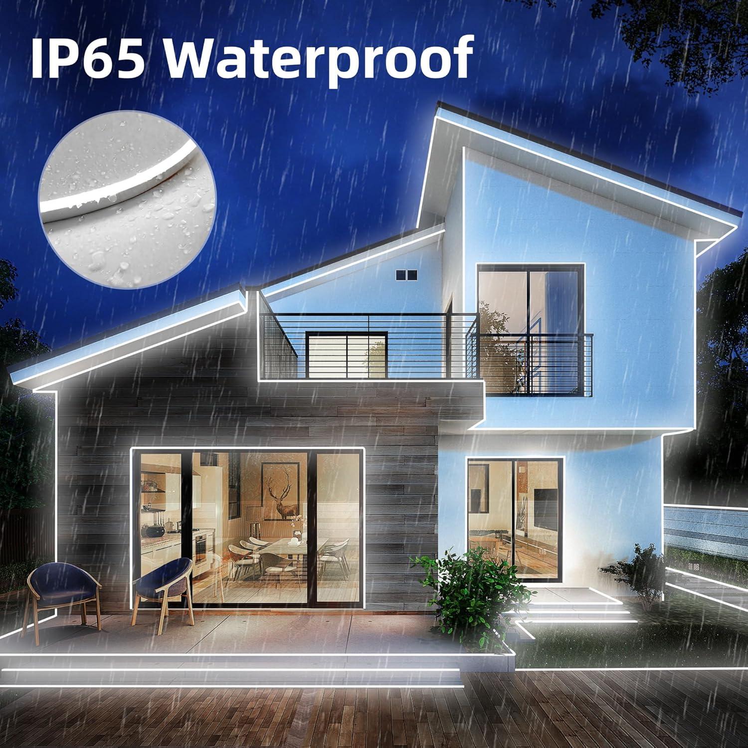 Luz de Cuerda LED Neón ELOUYCKE 10m Blanco Frío Regulable