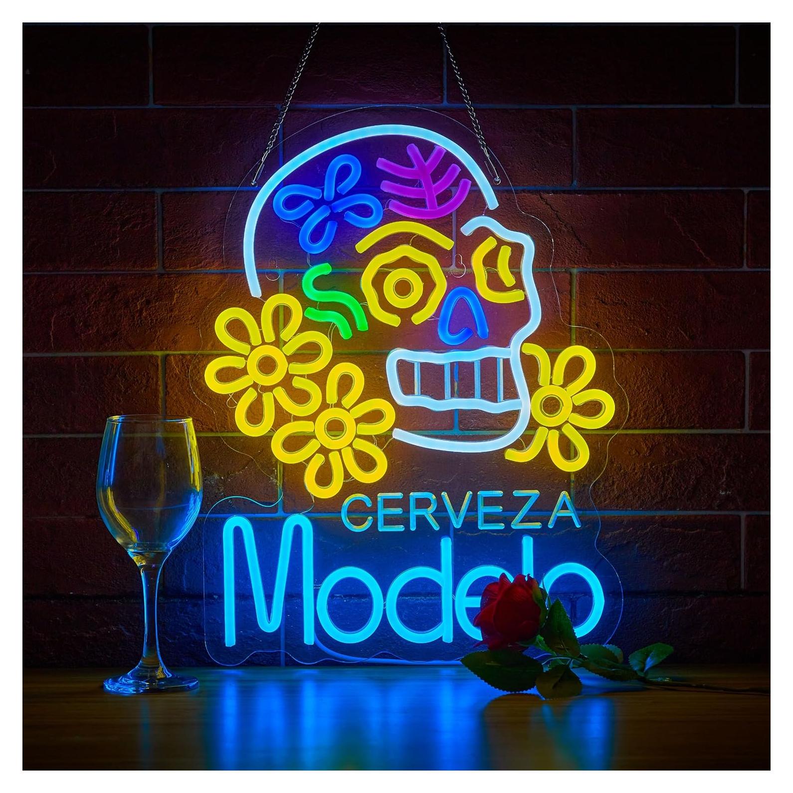 Letrero de neón LED Bar de Cerveza 420mm x 320mm yooyneon