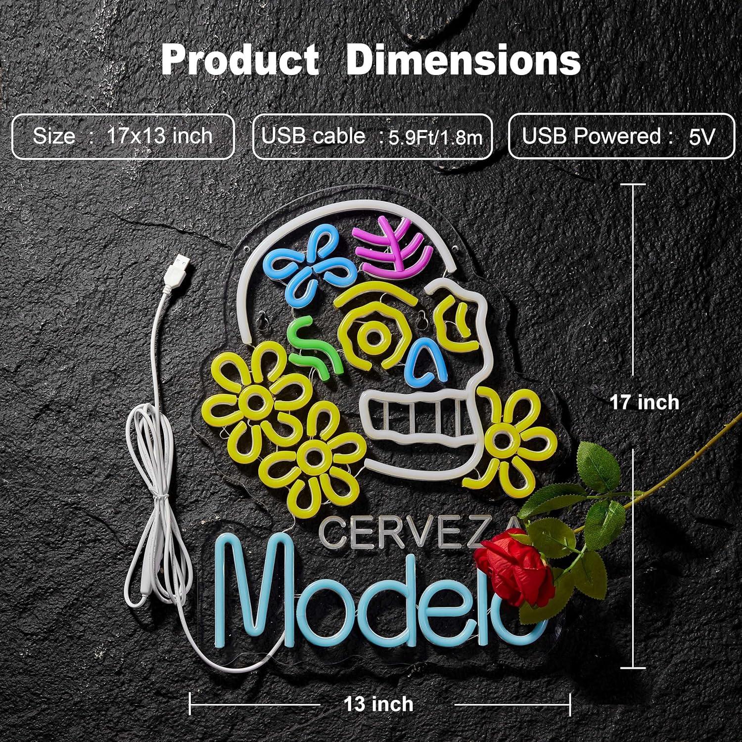 Letrero de neón LED Bar de Cerveza 420mm x 320mm yooyneon