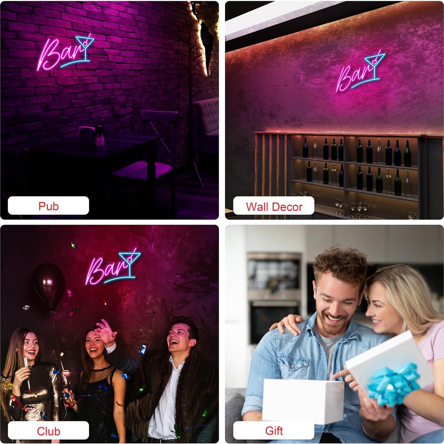 Letrero de Neón LED Kavaas para Bar 38x26cm - Decoración Moderna