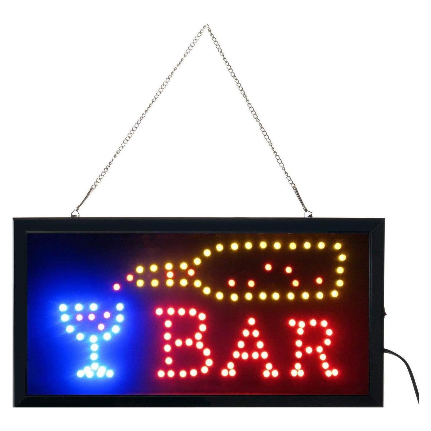 Letrero de Neón LED Abierto e-onsale 48.3x25.4 cm