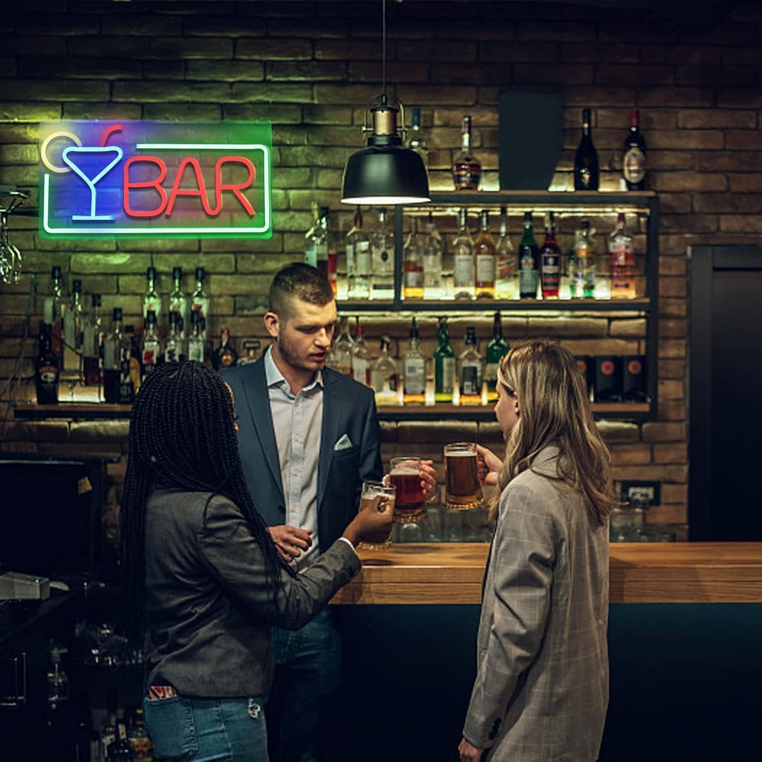 Letrero de Neón LED JFLLamp Bar 42x22 cm para Decoración