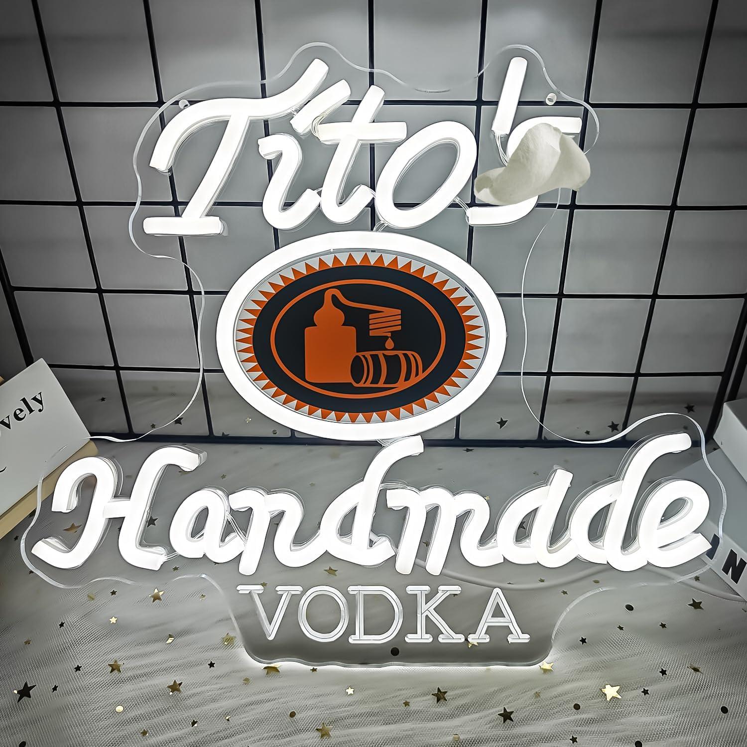 Handmade Vodka Neon Sign for wall decor Beer led neon sign for man cave Neon Bar Signs Dimmable Neon Light Up Sign for Beer Bar Pub Business Club Party Bistro Garage