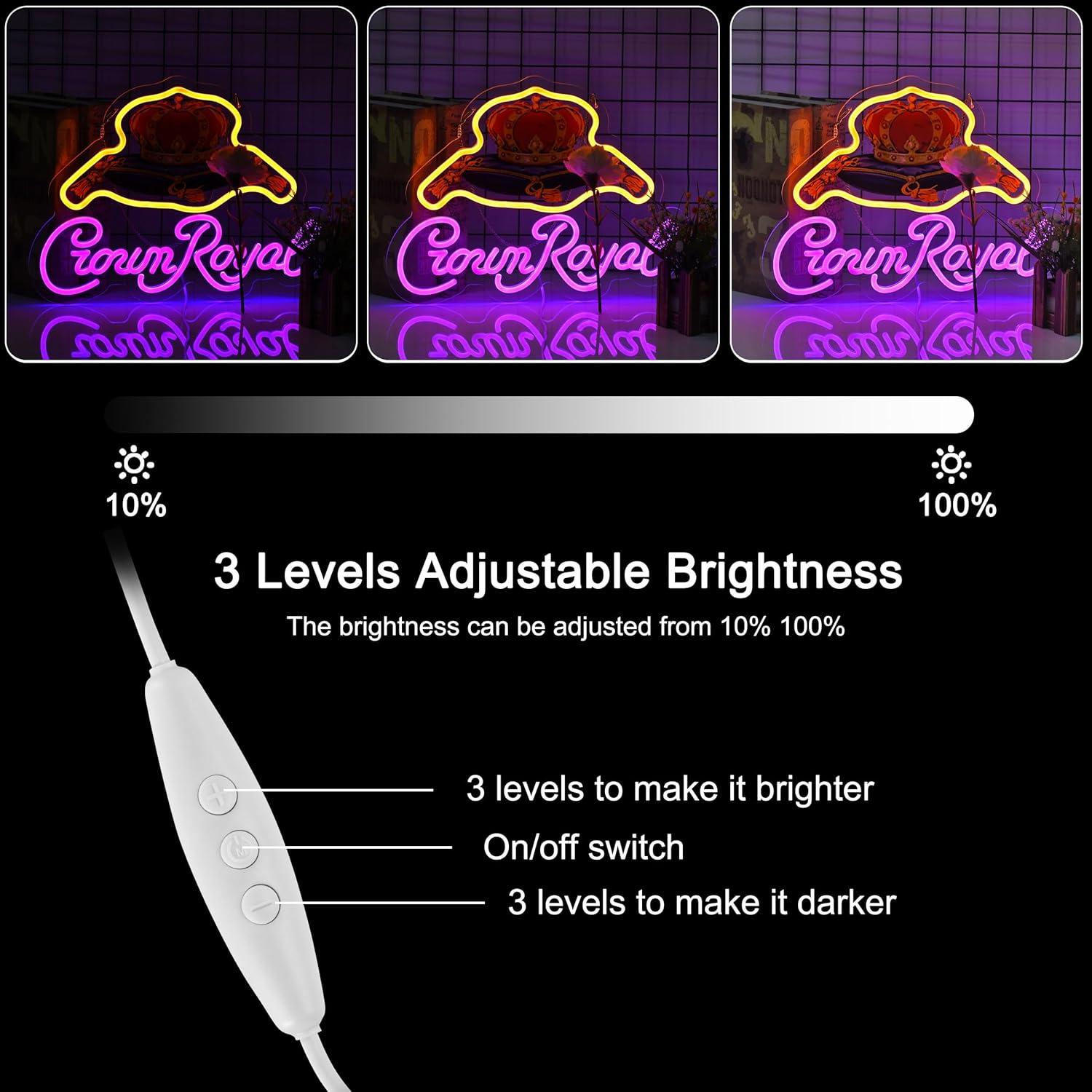 Luz de Neón LED Corona para Decoración de Pared 420x320mm