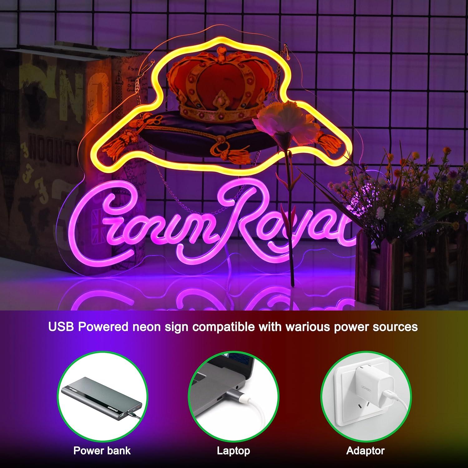 Luz de Neón LED Corona para Decoración de Pared 420x320mm