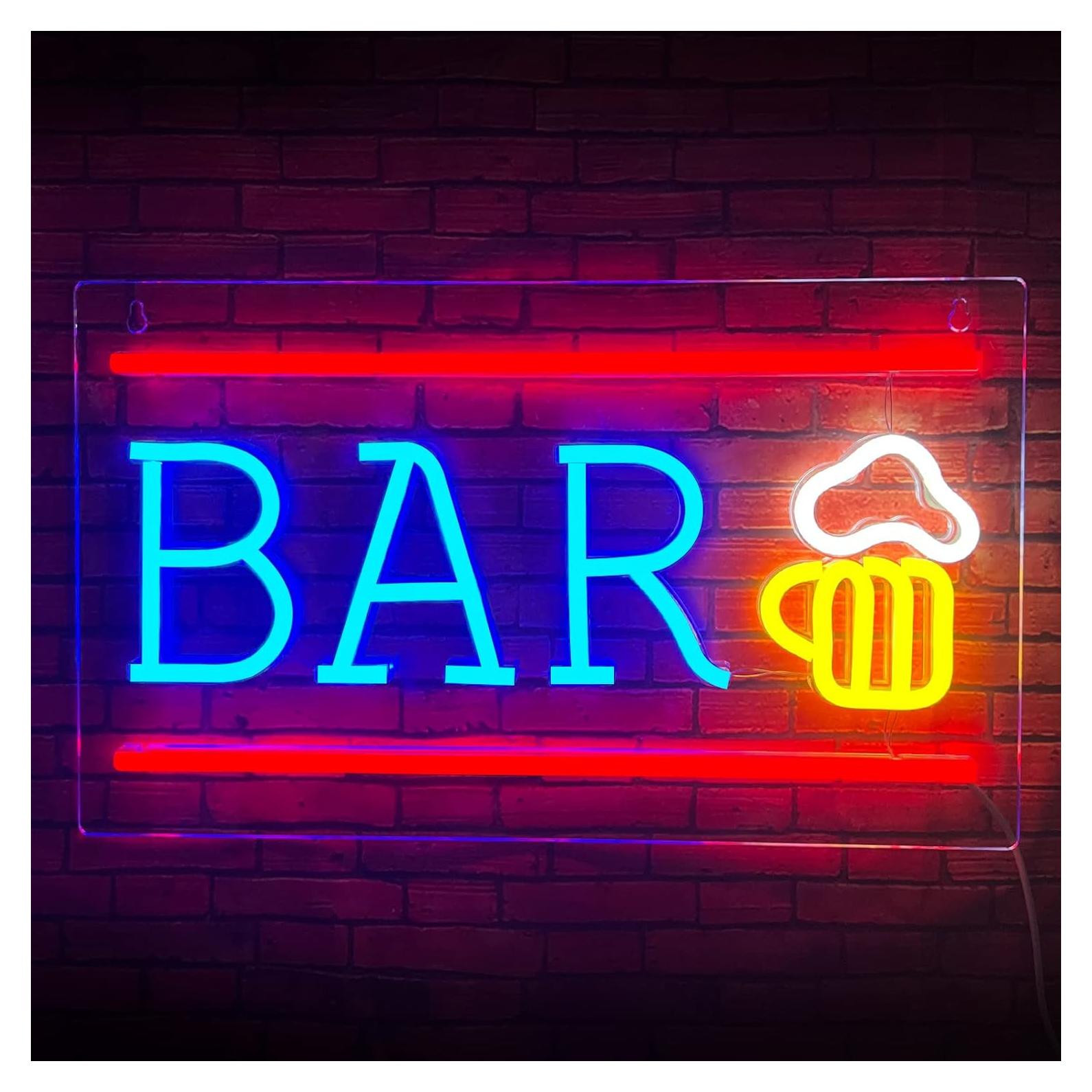 Letrero de Neón LED Cerveza BK-Neon Life 42x25cm USB