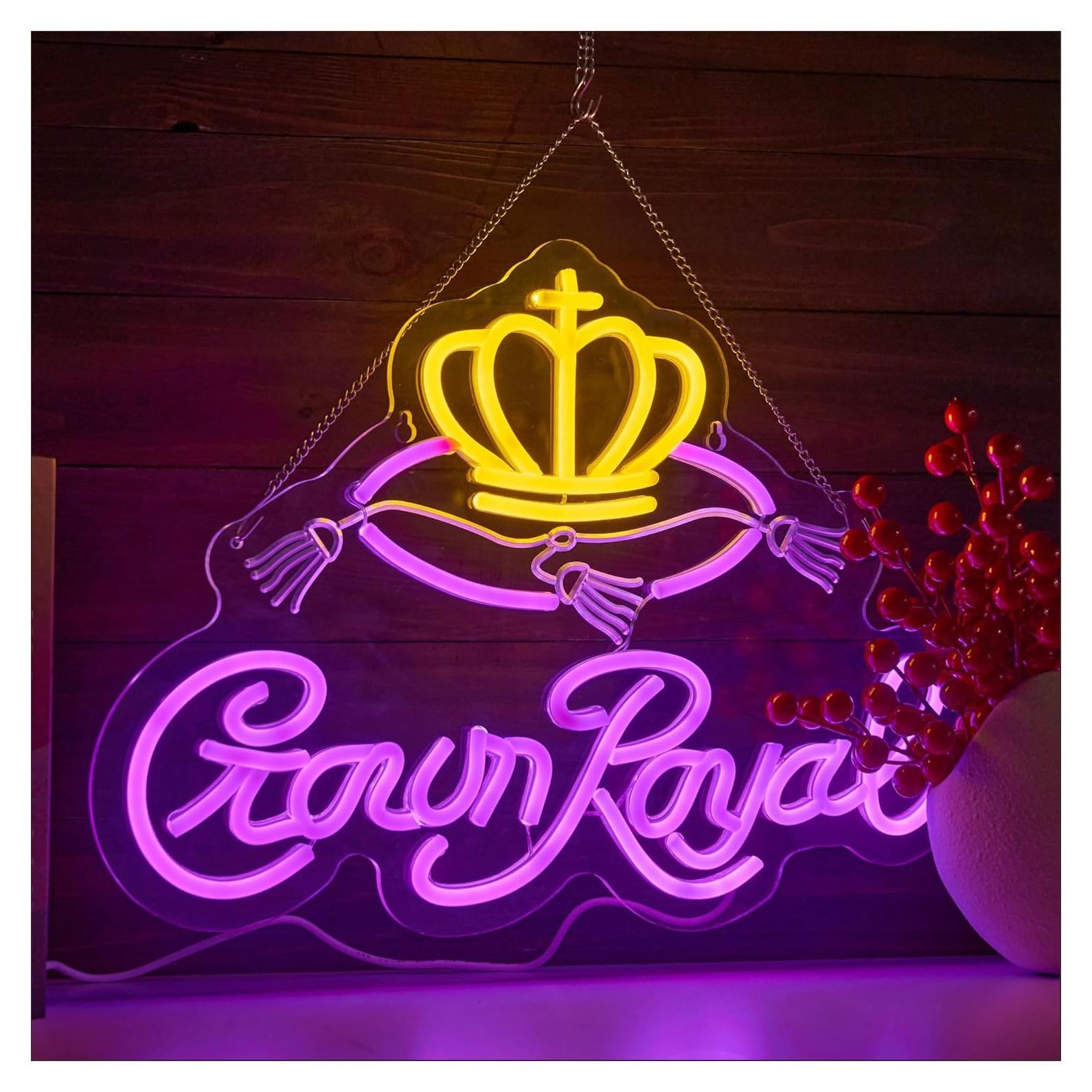 Cartel de Neón WanliNeon Corona 42x31 cm LED Decoración