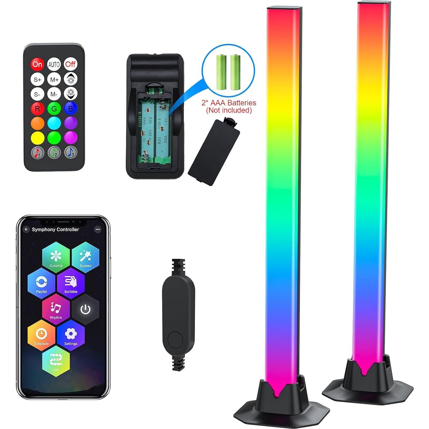 Barra de Luz Inteligente RGB 41.91 cm con Control Remoto
