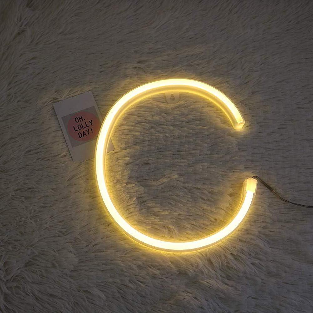 Luz de Neón LED Letra C ENUOLI LIGHT 20.32x12.7 cm