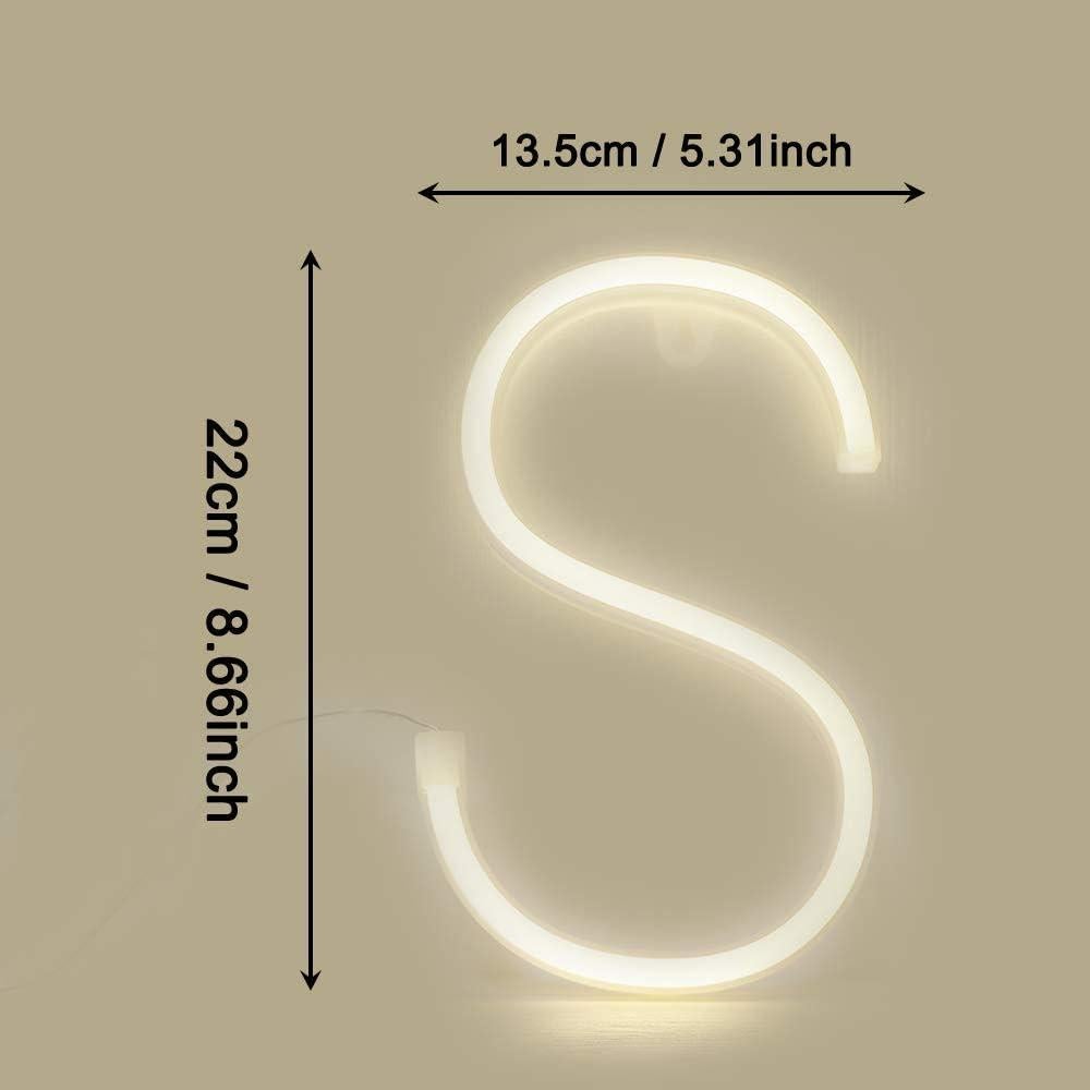 Luz de Neón LED Letra Blanca Cálida 22x12.5cm Lighting House