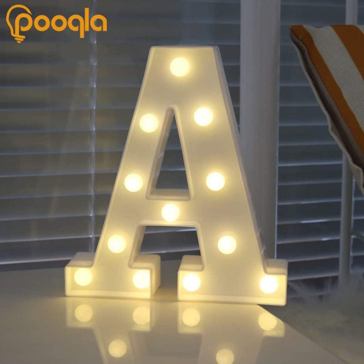 Luz LED Decorativa Letra A Pooqla 23.4x20.6 cm