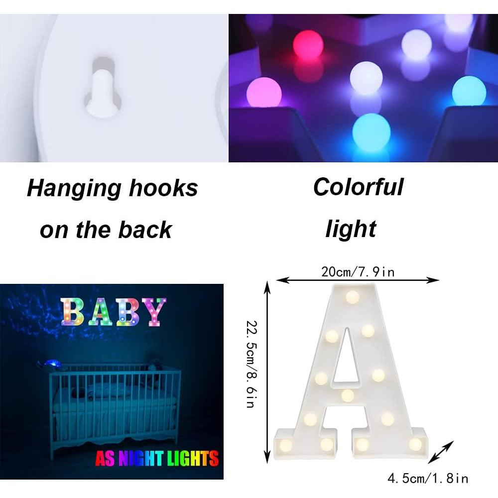Luz de Letras LED Coloridas Oycbuzo con Control Remoto