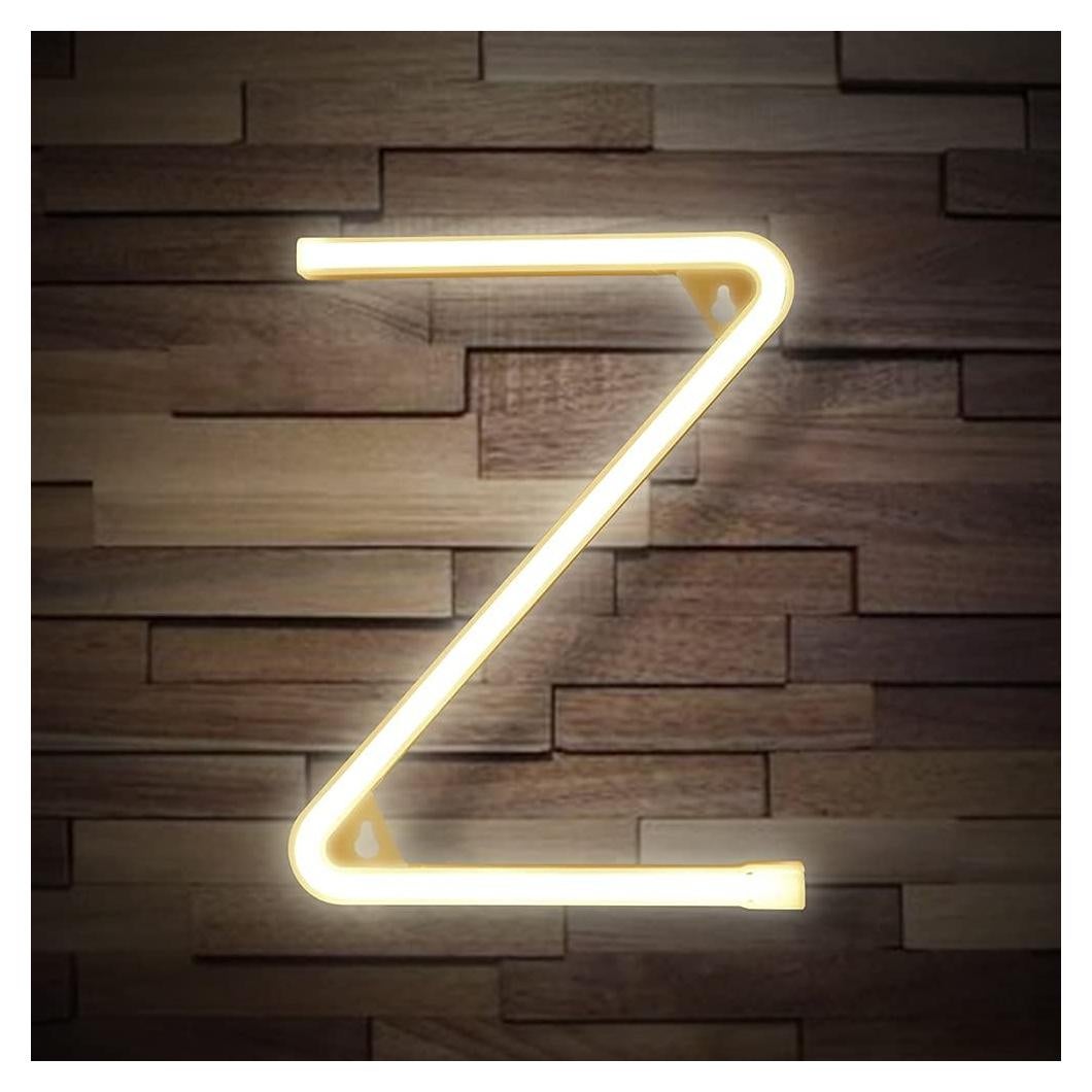 Letrero de Neón LED Blanco Cálido - Letra Z 16.8x21.2cm