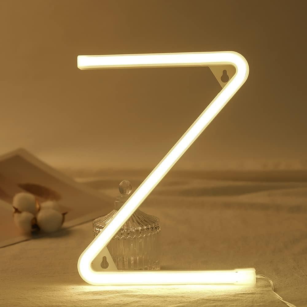 Letrero de Neón LED Blanco Cálido - Letra Z 16.8x21.2cm