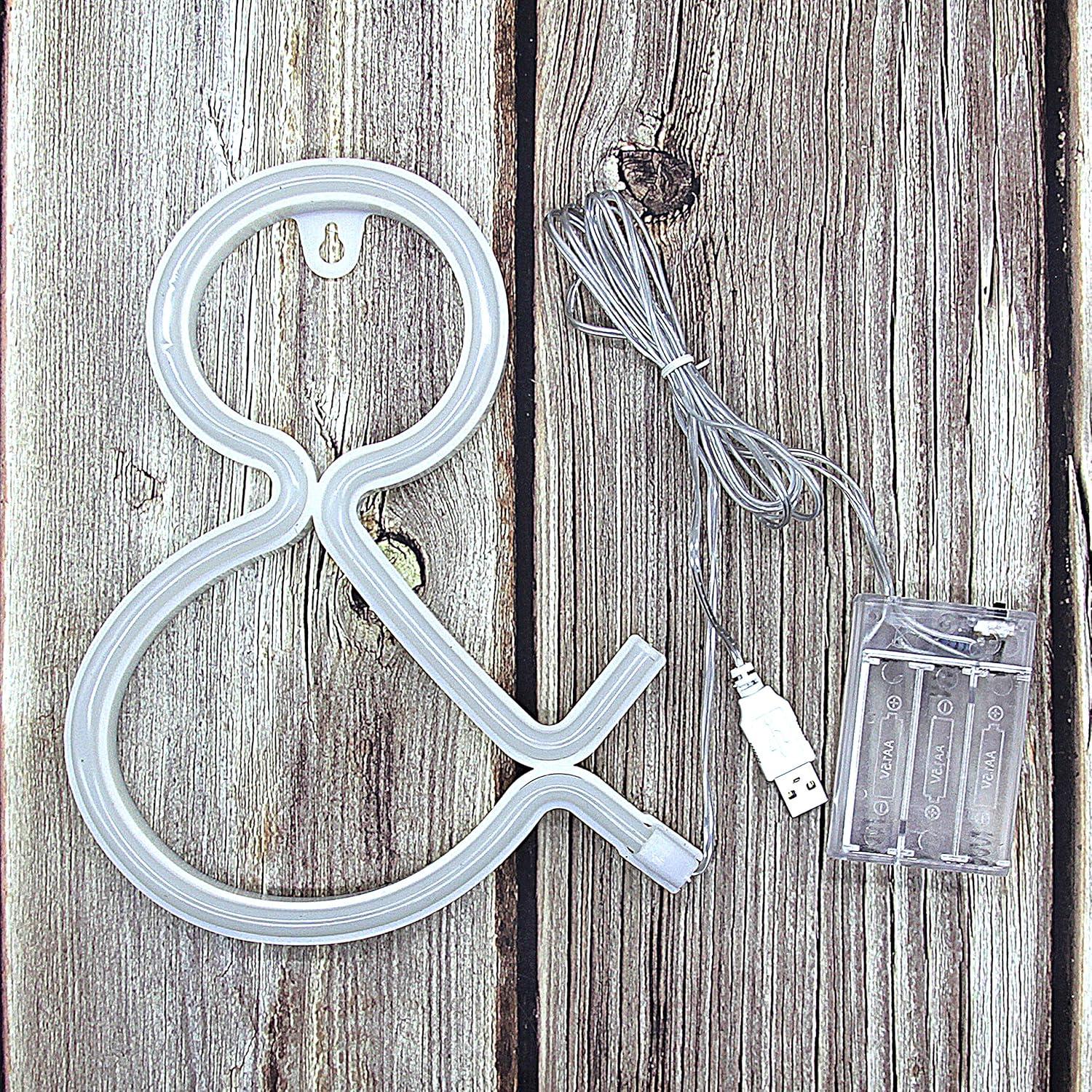 Lámpara de Neón LED Rosa Marquee SplendShop A-Z y 0-9