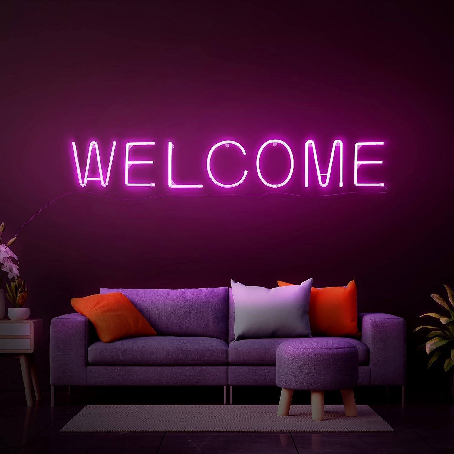 Lámpara de Neón LED Rosa Marquee SplendShop A-Z y 0-9