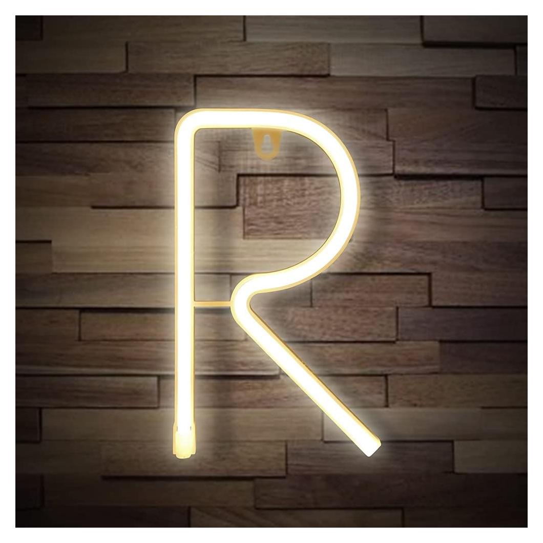 Letrero de Letras de Neón LED SplendShop 13.4x22.2cm Blanco Rosa Azul