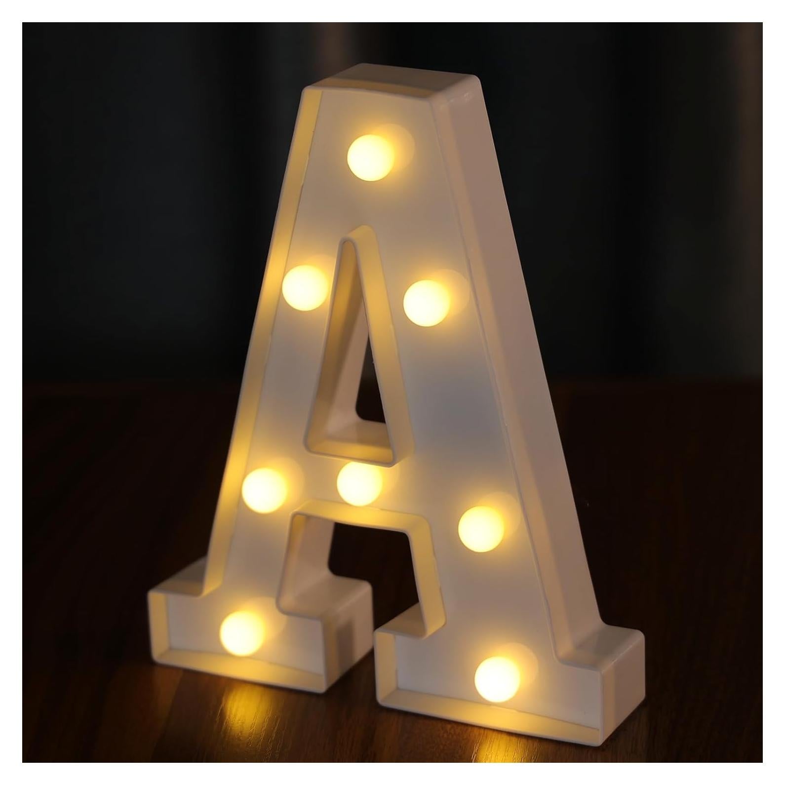 Letras Iluminadas LED IFDGCTK - Decoración Portátil Luz Cálida
