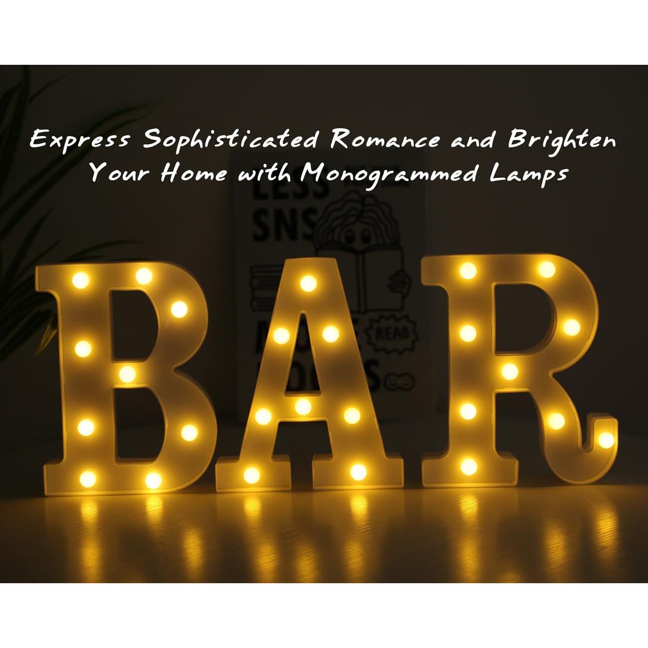 Letras Iluminadas LED IFDGCTK - Decoración Portátil Luz Cálida