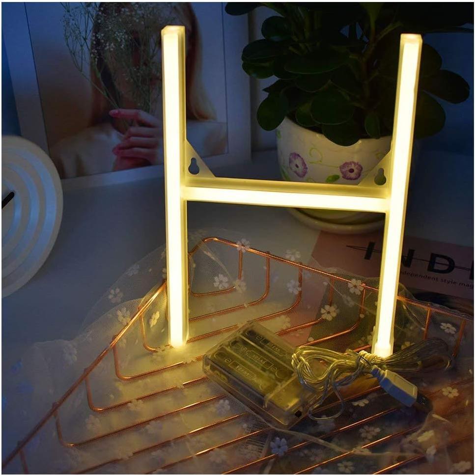 Luz de Neón LED Letras H Blanca Cálida Decoración Pared
