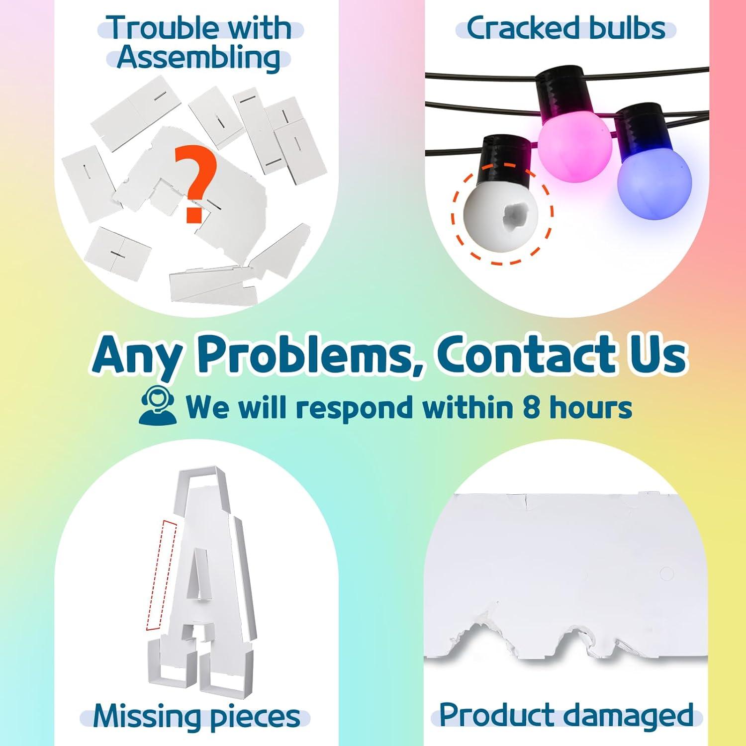 Letras de Neón Coloridas imprsv A 3 Pies (0.91 m) con Control Remoto