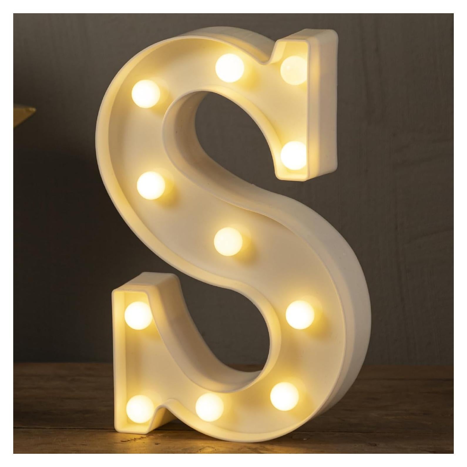 Letras LED Iluminadas HXWEIYE 26 Letras + 10 Números Decorativas