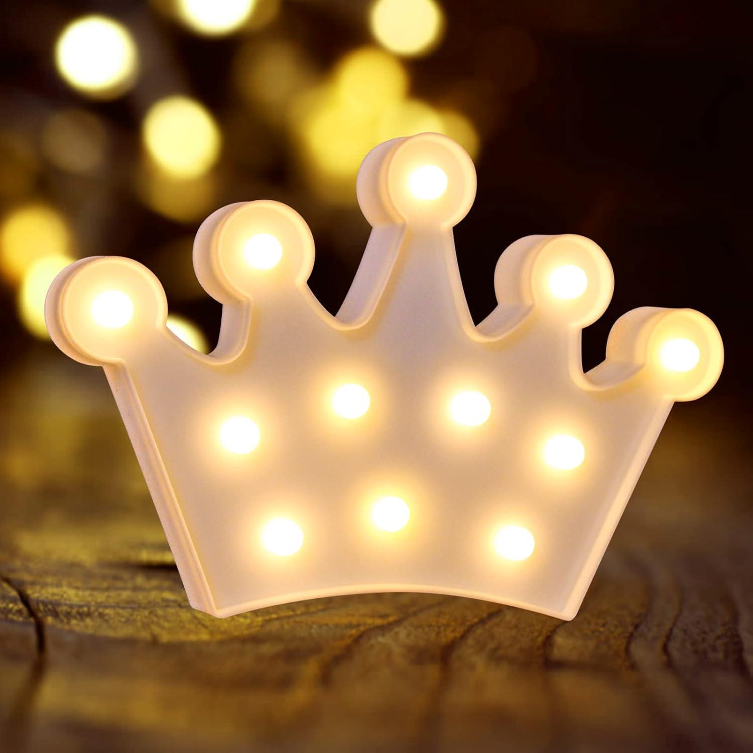 Luces de Letras LED Laerjin para Decoración - Corona Blanca