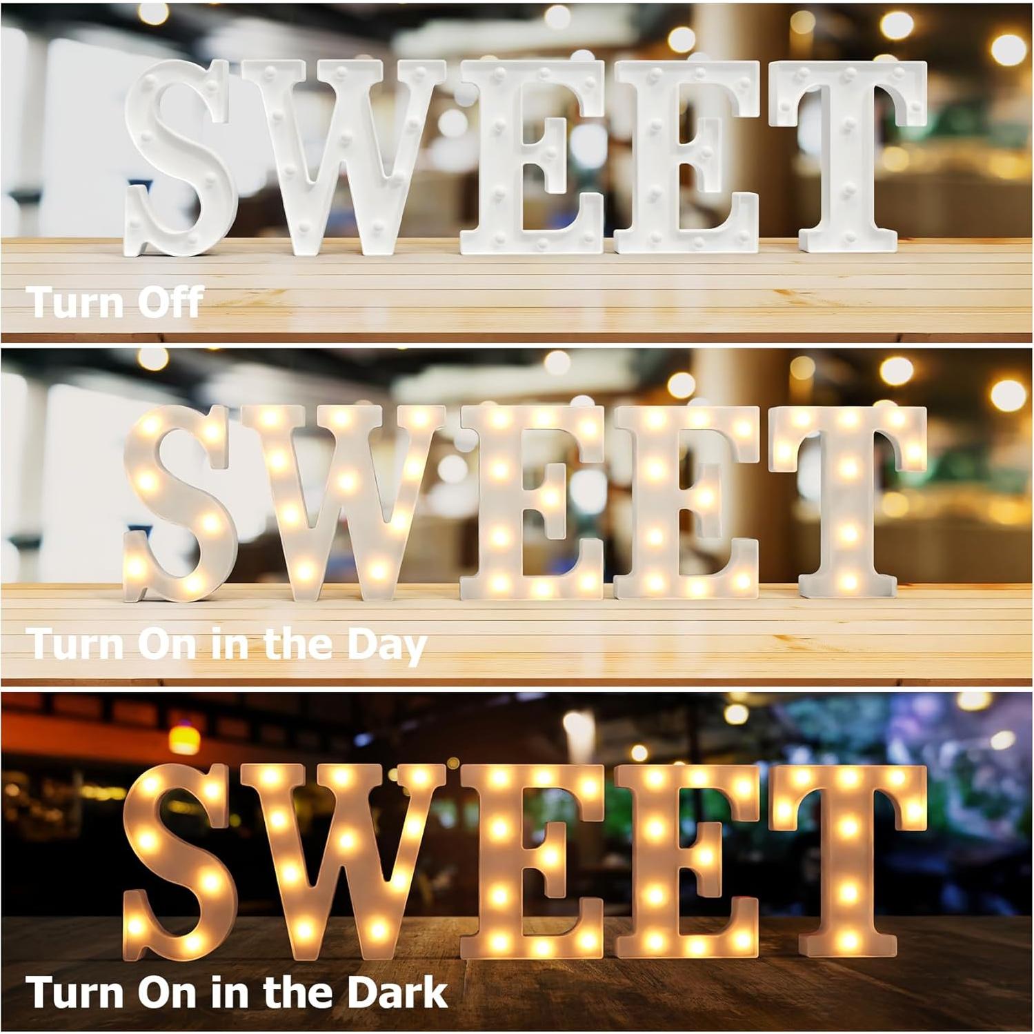 Luz LED Letra O Iluminada Decorativa para Fiestas