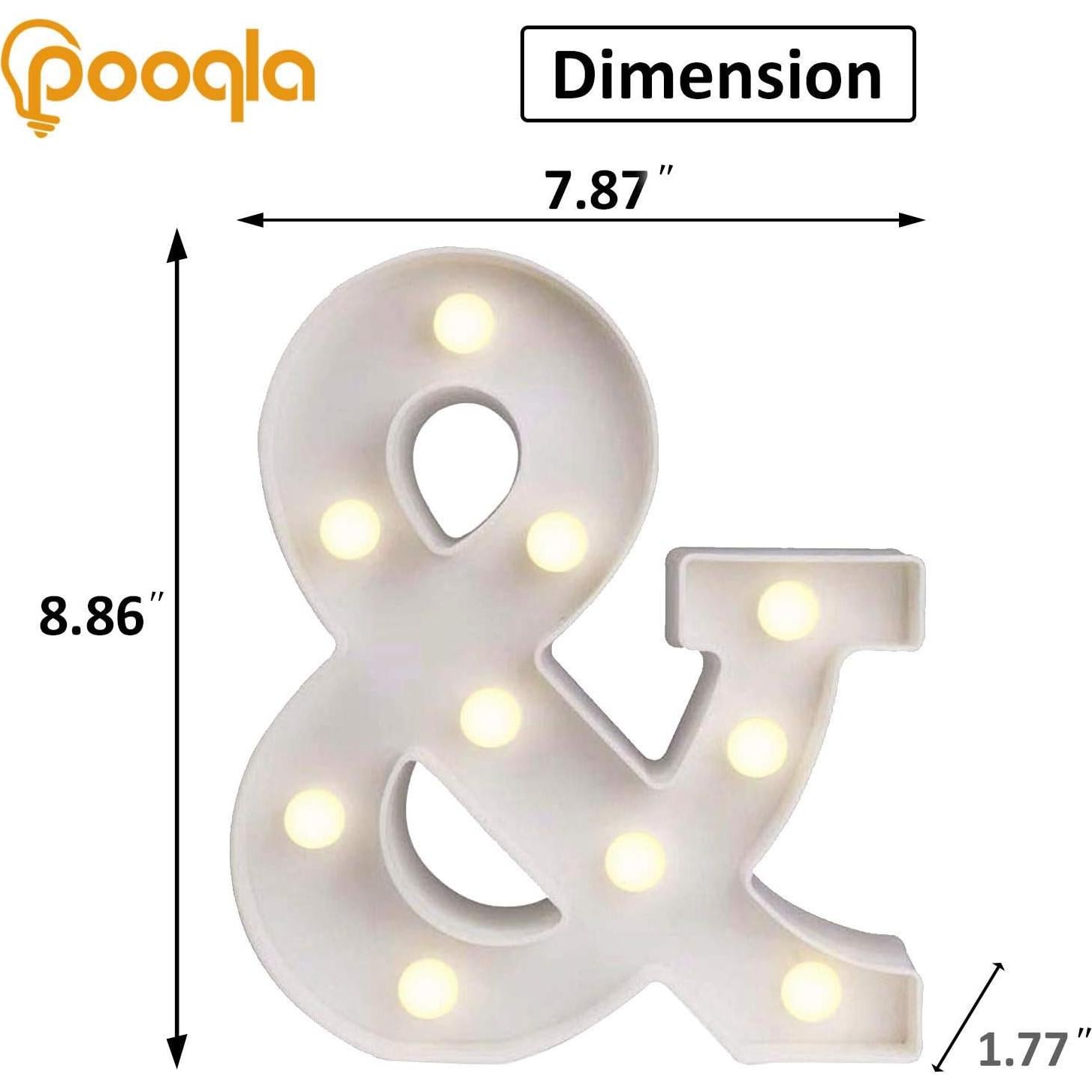Luz LED de Letras de Marquesina Pooqla - Símbolo Ampersand
