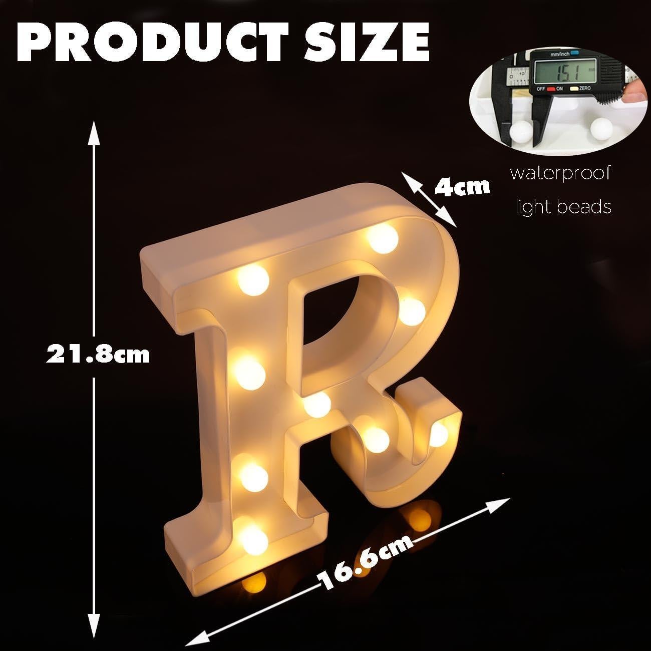 Letras Iluminadas LED DyingSwan - Letra R para Decoración