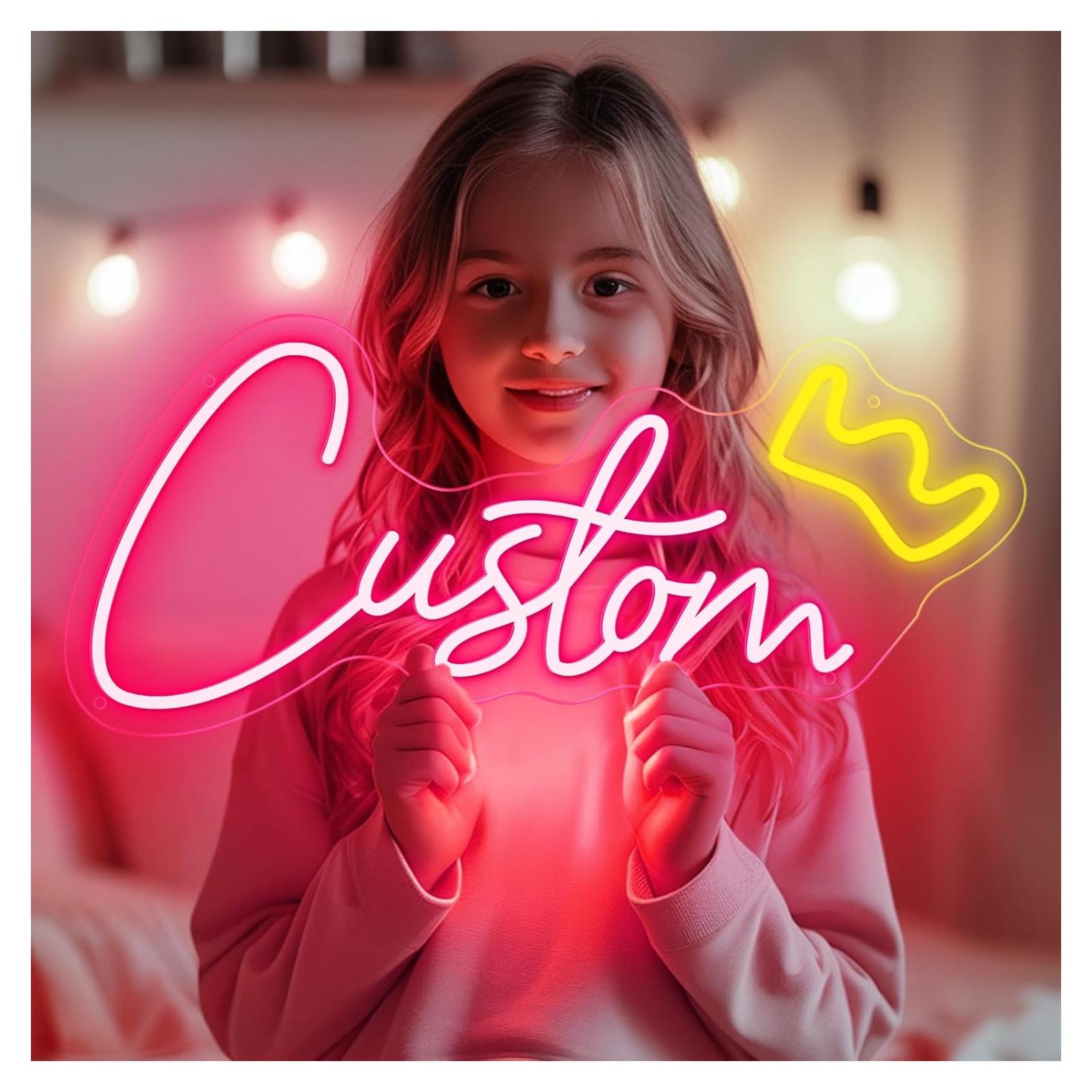 Cartel de Neón Personalizado LED Rosa para Decoración
