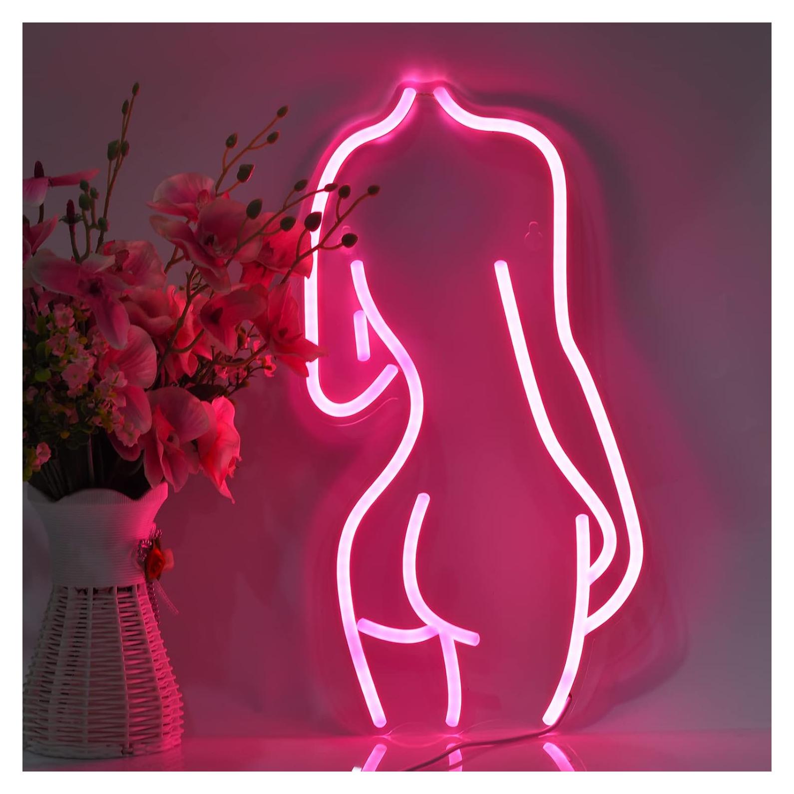 Señal de Neón LED Rosa 43x21cm Neonhonba Decorativa