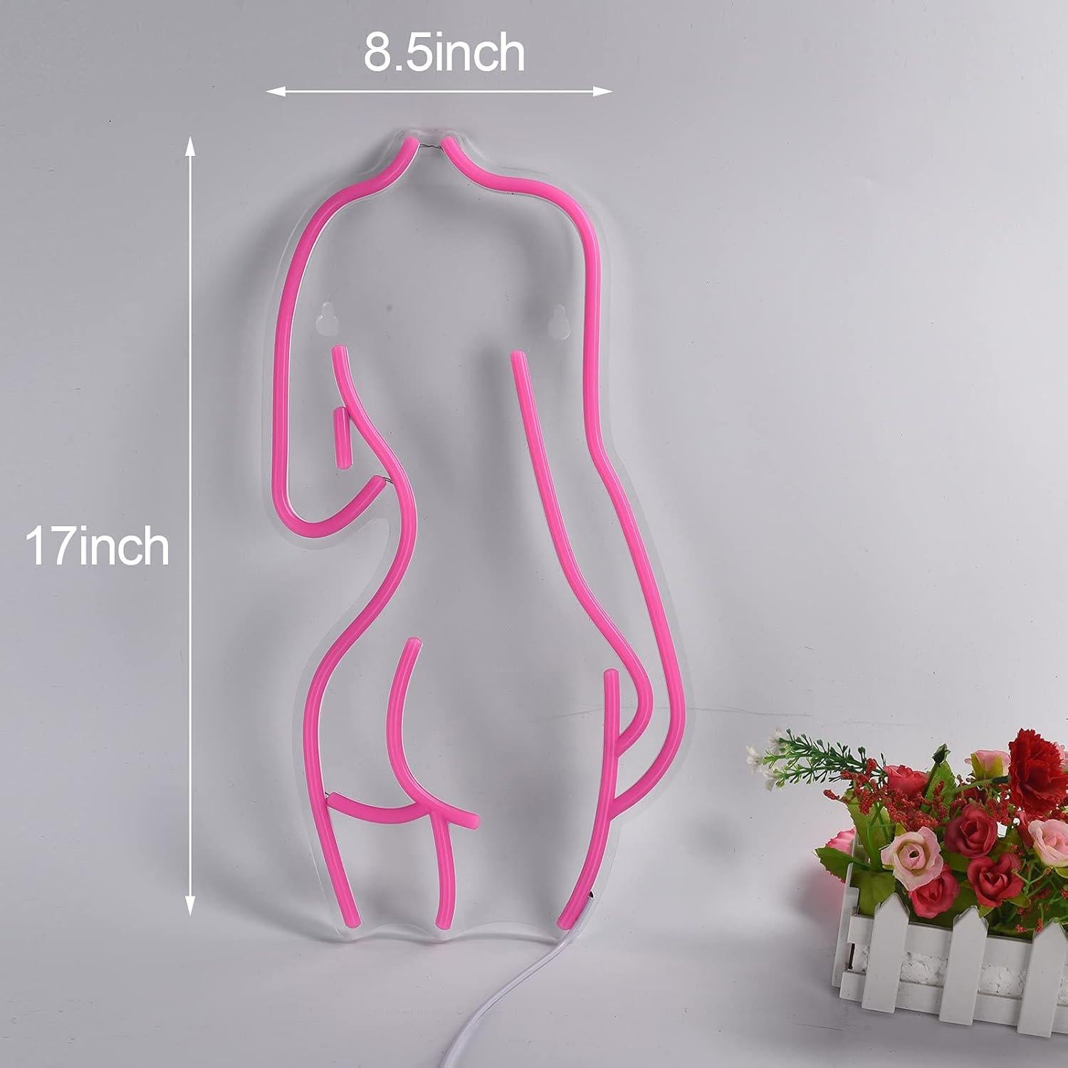 Señal de Neón LED Rosa 43x21cm Neonhonba Decorativa