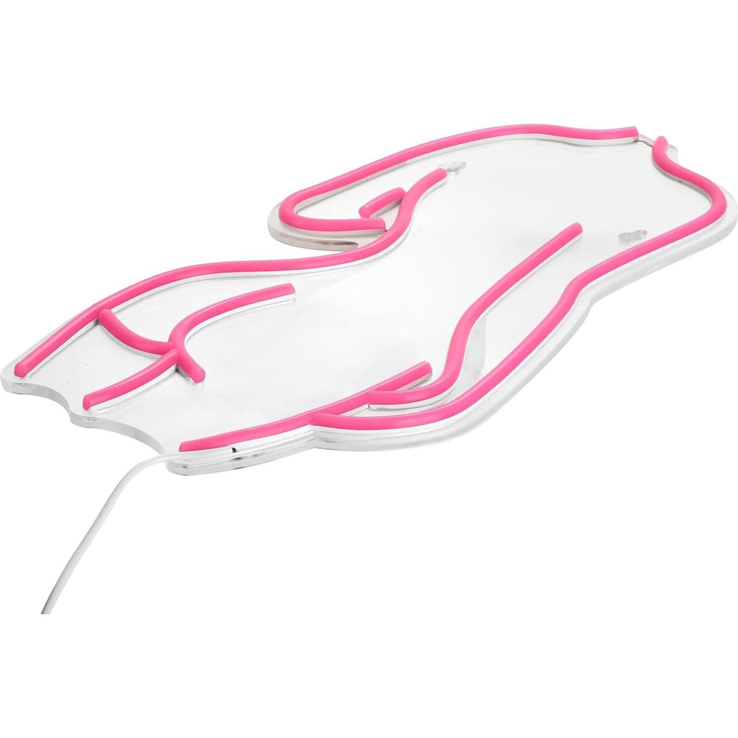 Señal de Neón LED Rosa 43x21cm Neonhonba Decorativa