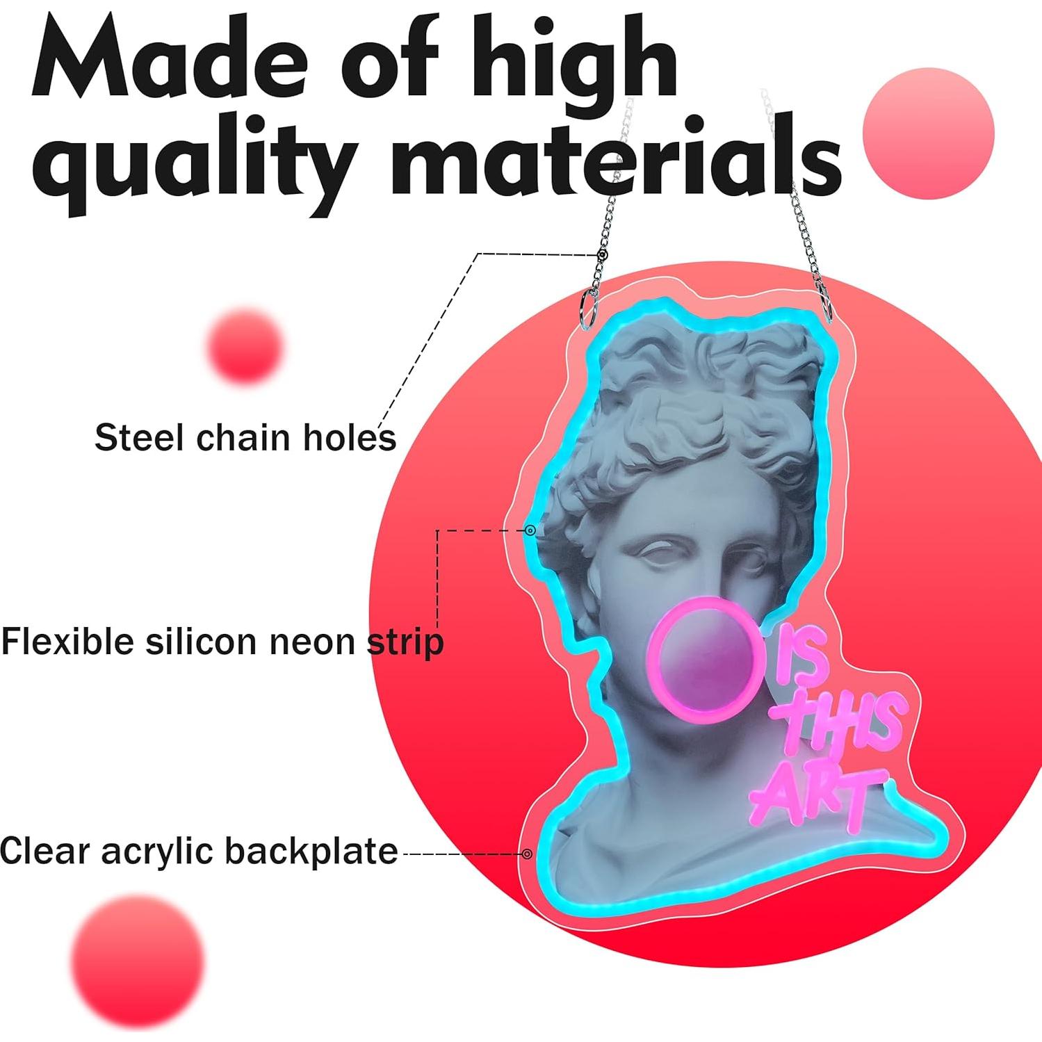 Letrero de Neón LIUISNEO Es Esto ARTE 43x33 cm con Interruptor