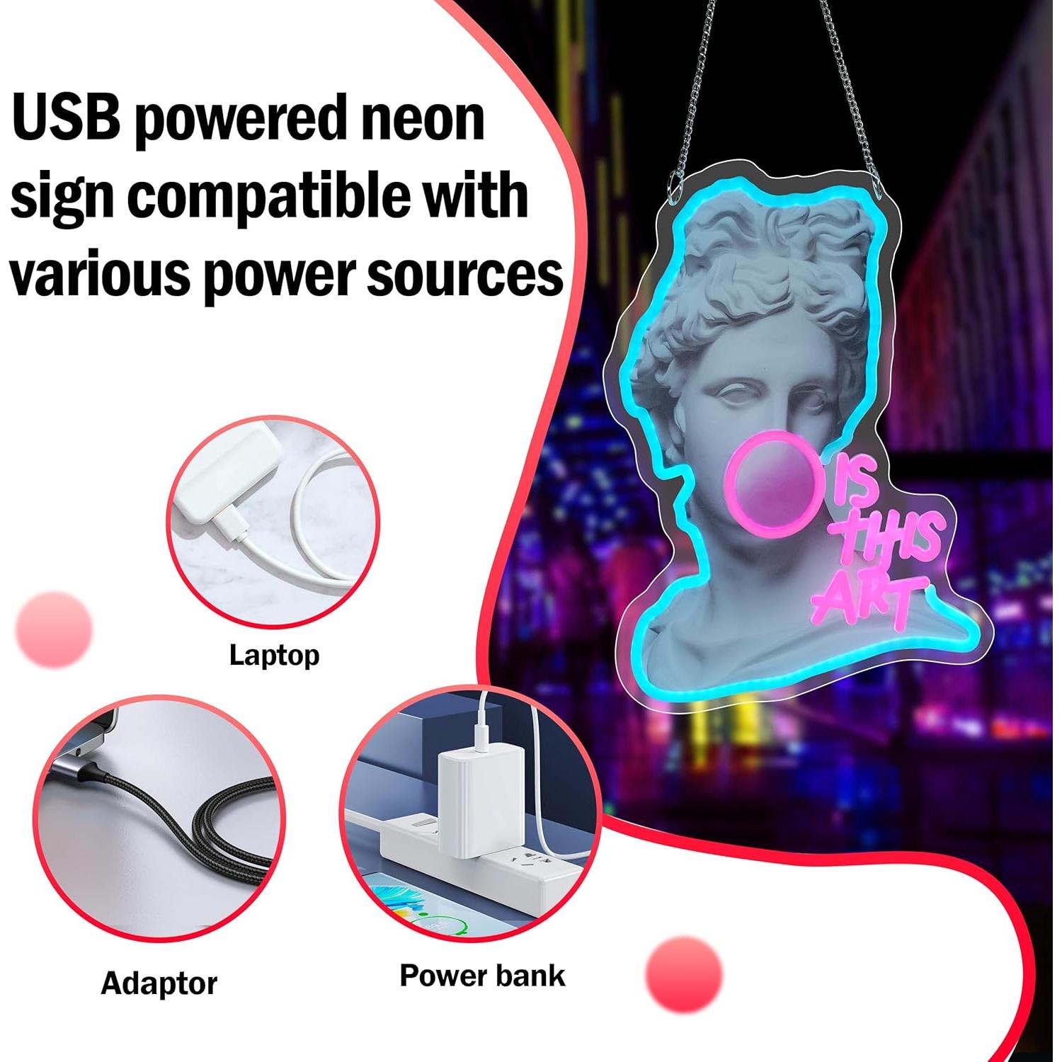 Letrero de Neón LIUISNEO Es Esto ARTE 43x33 cm con Interruptor