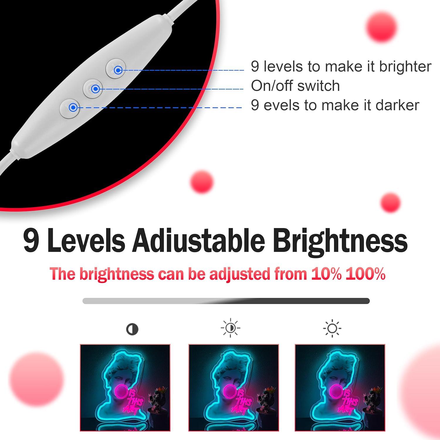 Letrero de Neón LIUISNEO Es Esto ARTE 43x33 cm con Interruptor