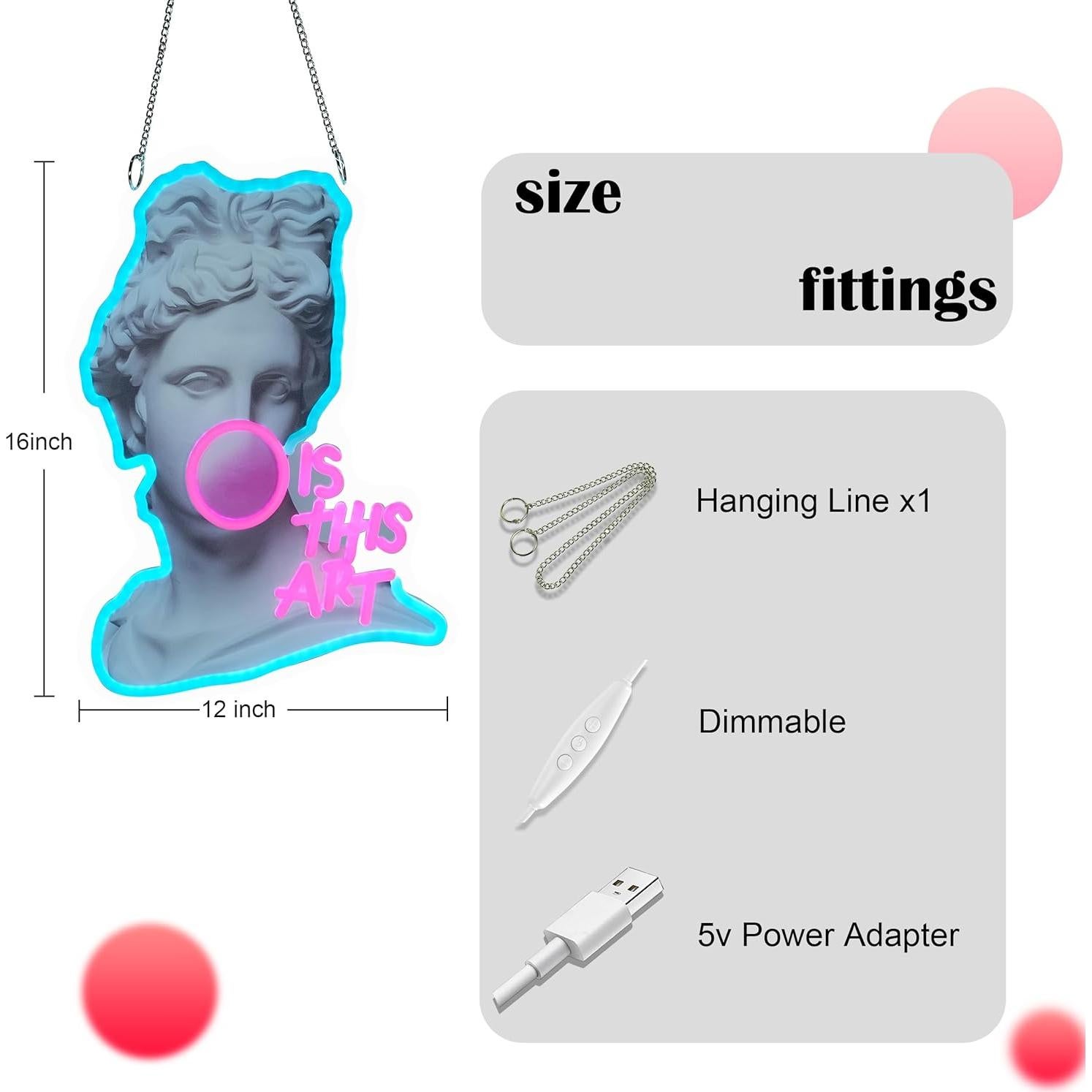 Letrero de Neón LIUISNEO Es Esto ARTE 43x33 cm con Interruptor