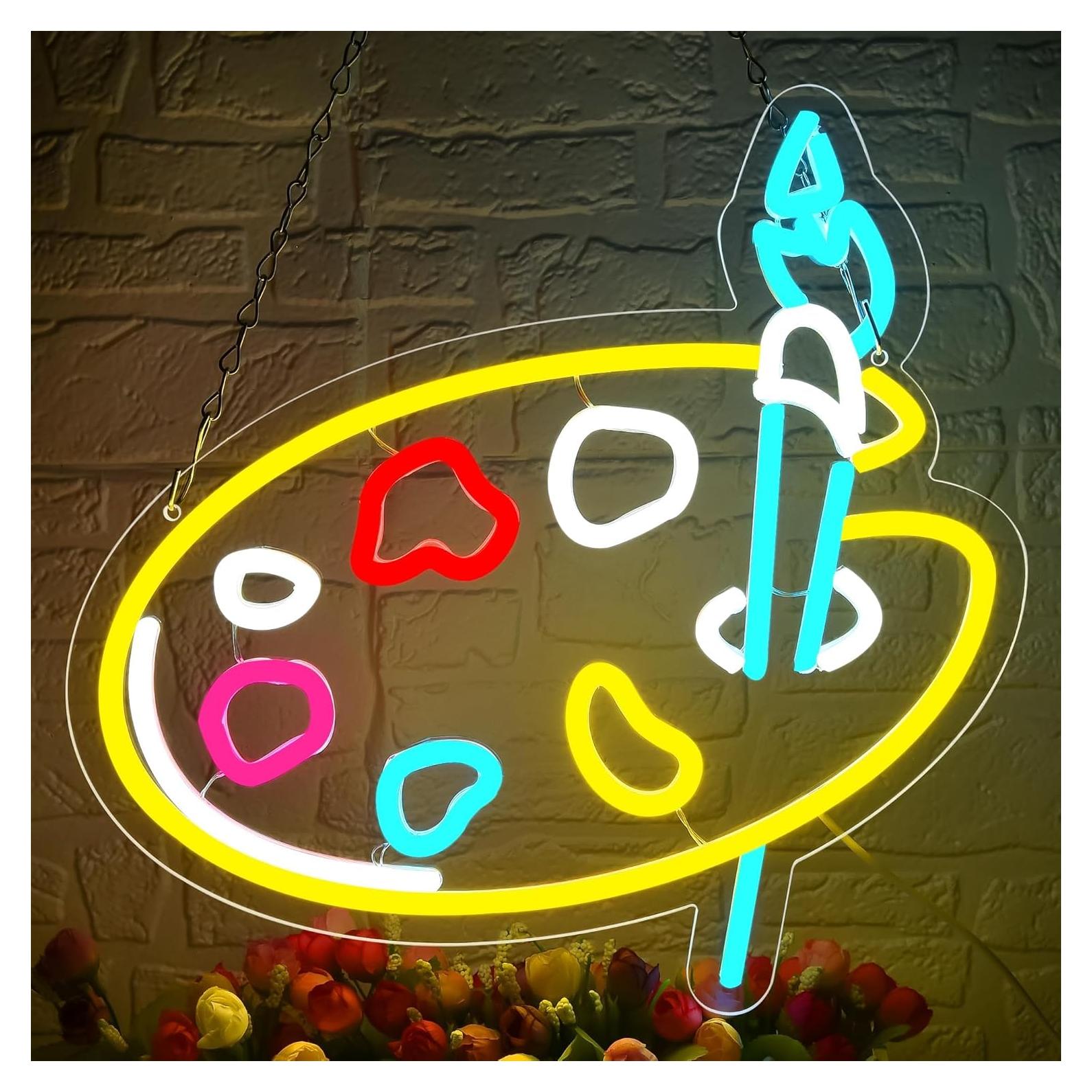 Luz de Neón LED Paleta de Pintura 32x35 cm Attneon